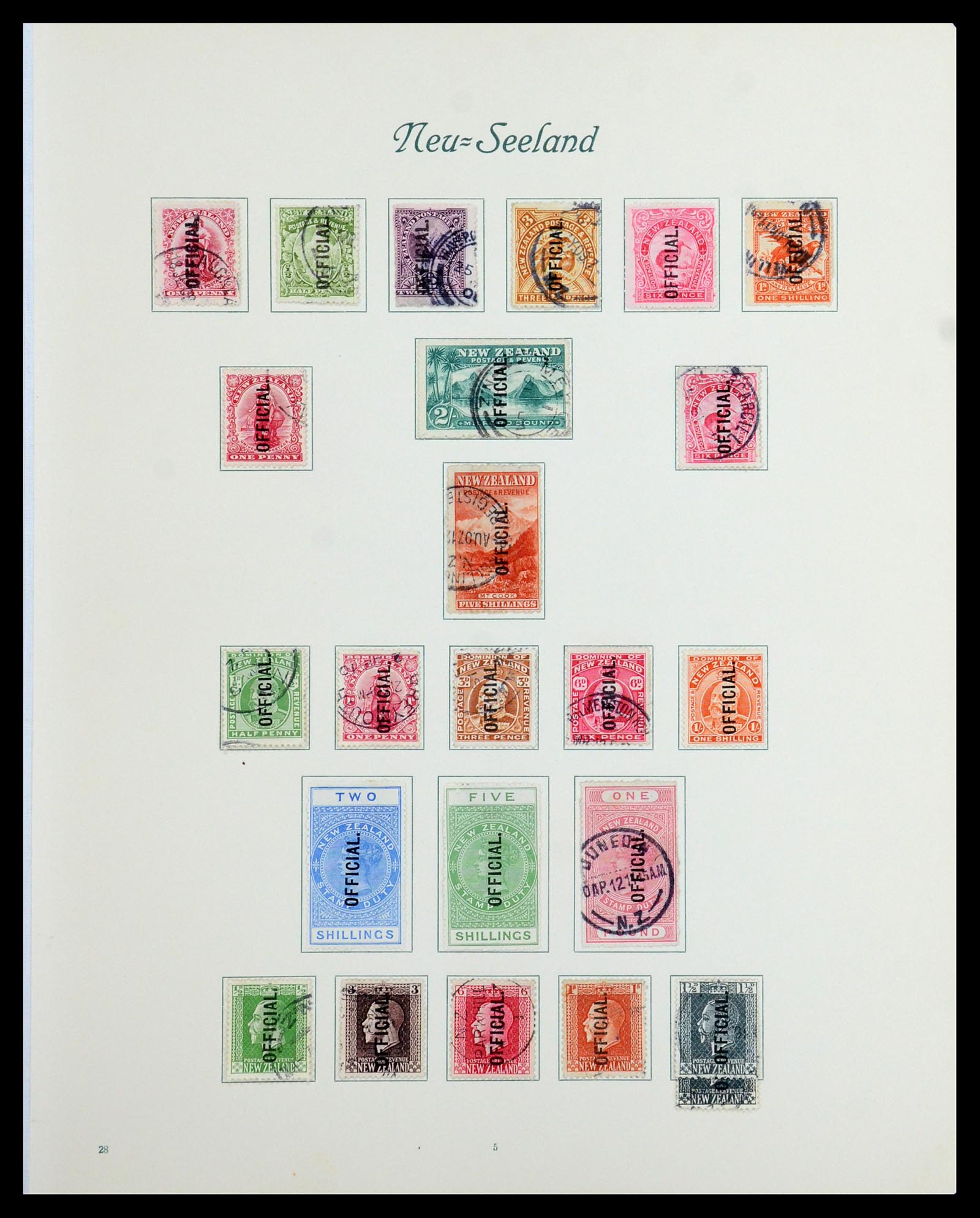 36563 006 - Postzegelverzameling 36563 Nieuw Zeeland en gebieden 1898-1953.
