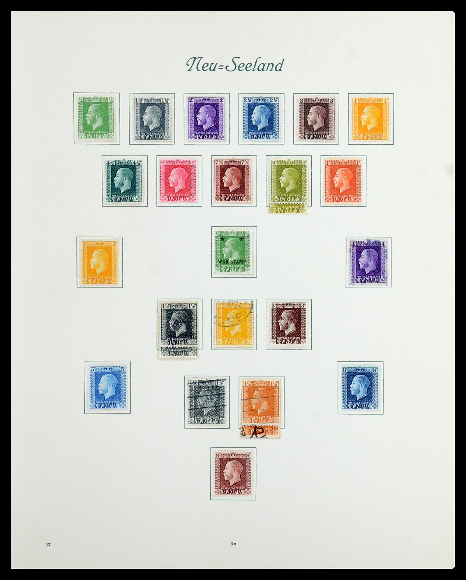 36563 007 - Postzegelverzameling 36563 Nieuw Zeeland en gebieden 1898-1953.