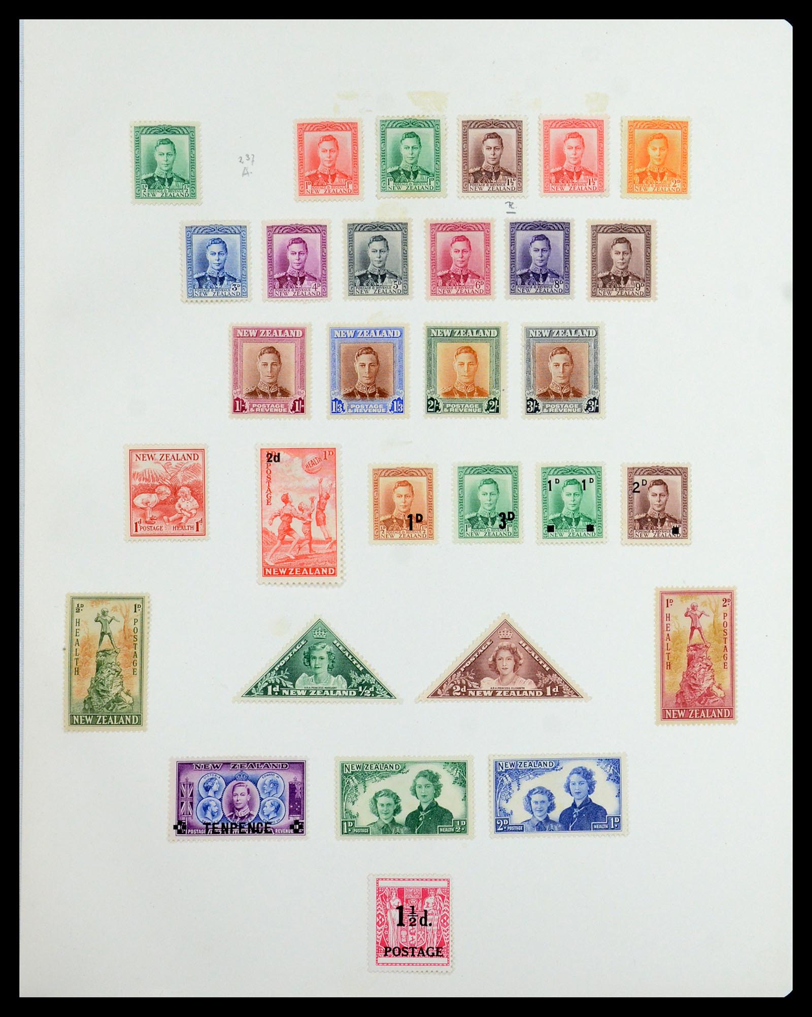 36563 013 - Postzegelverzameling 36563 Nieuw Zeeland en gebieden 1898-1953.