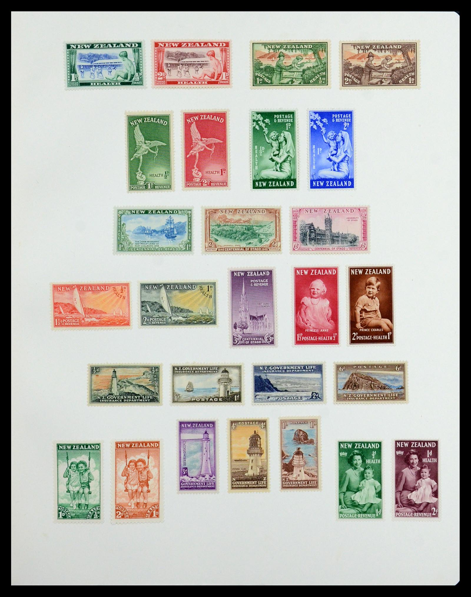 36563 015 - Postzegelverzameling 36563 Nieuw Zeeland en gebieden 1898-1953.