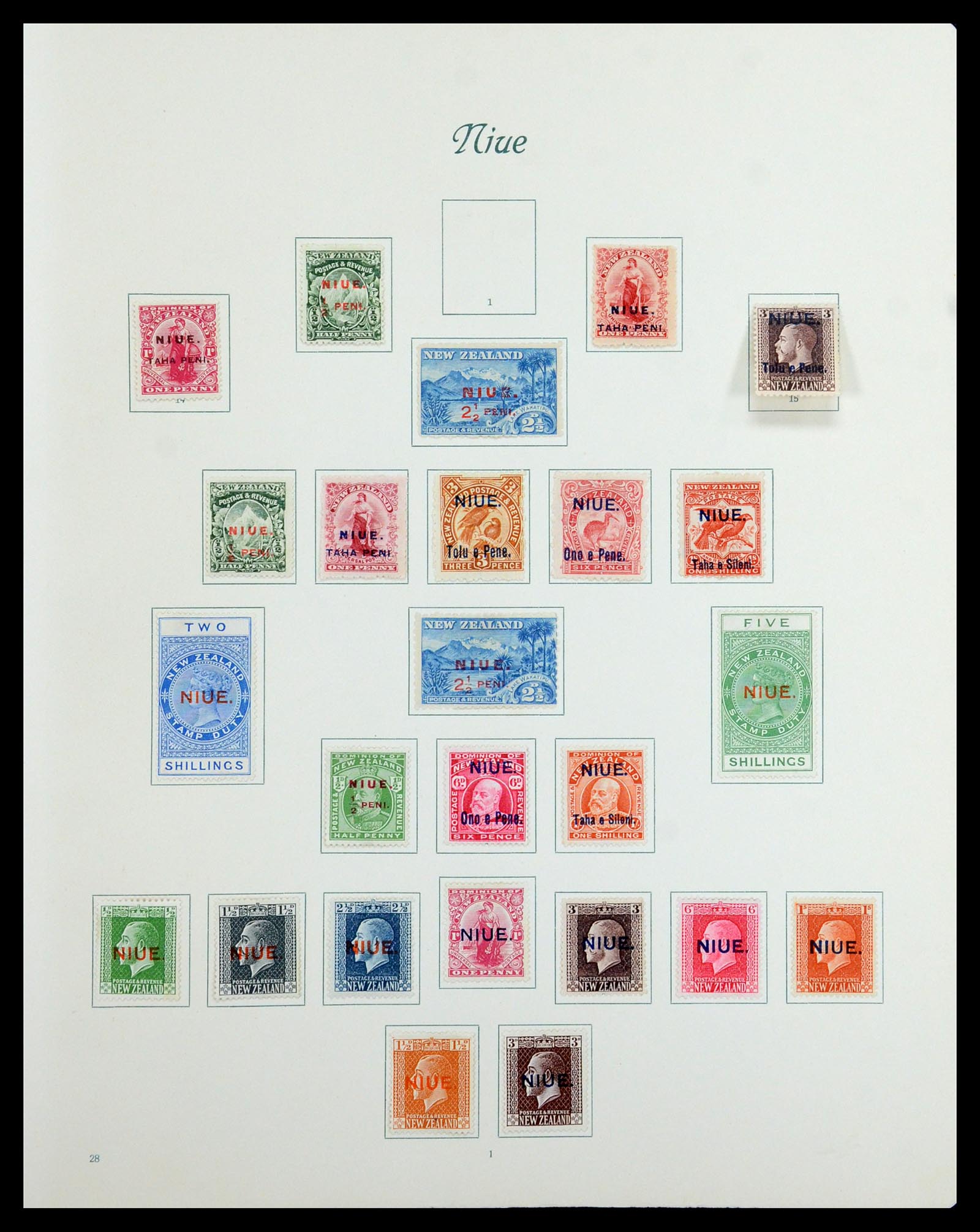 36563 017 - Postzegelverzameling 36563 Nieuw Zeeland en gebieden 1898-1953.