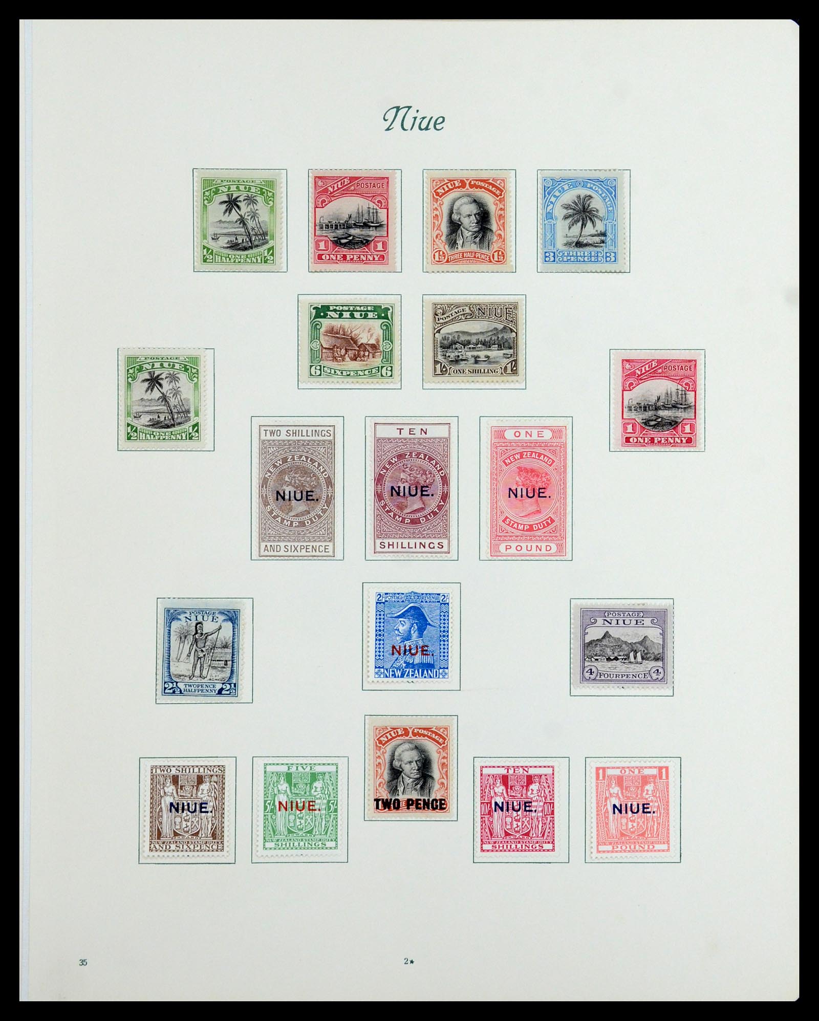36563 018 - Postzegelverzameling 36563 Nieuw Zeeland en gebieden 1898-1953.