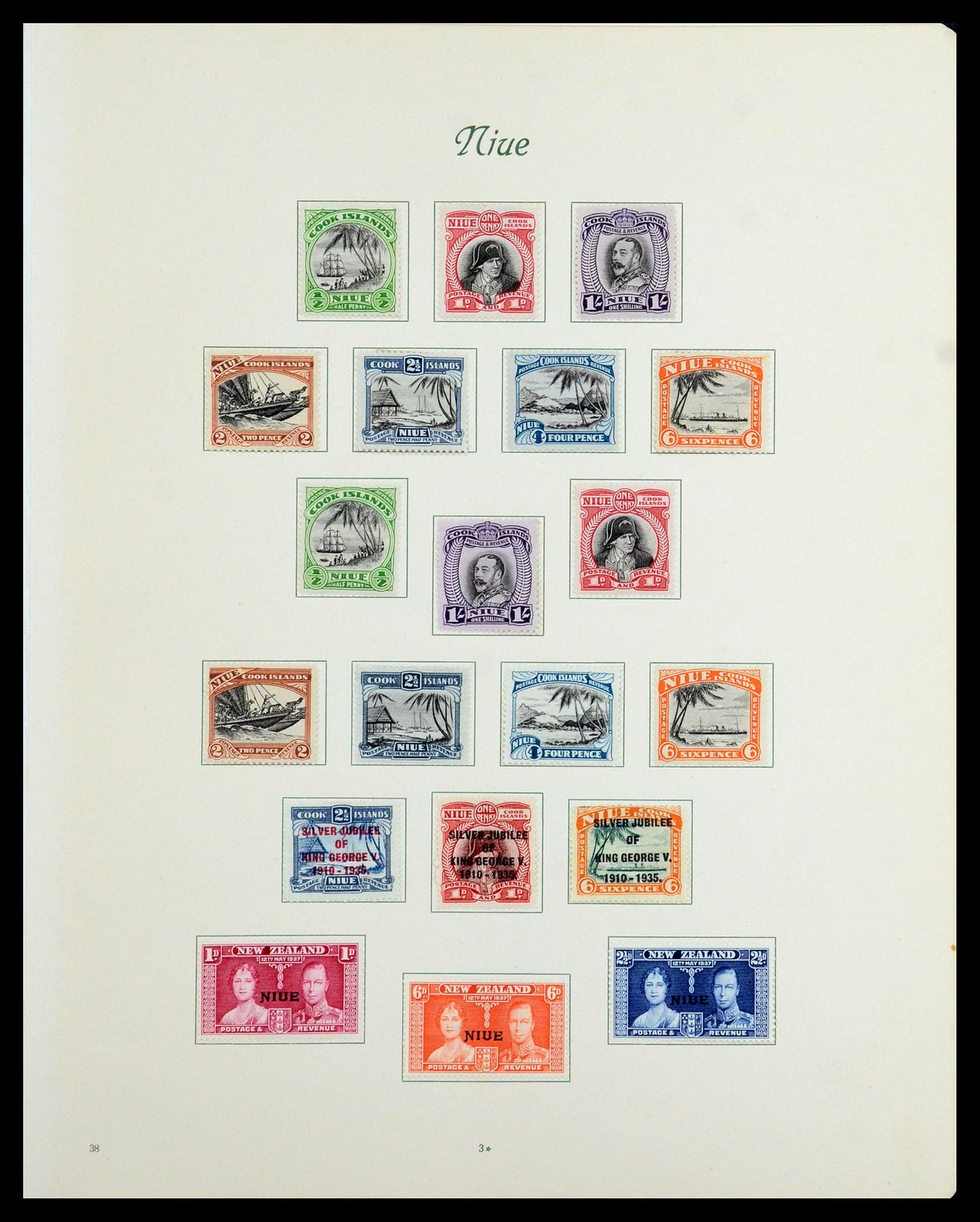 36563 019 - Postzegelverzameling 36563 Nieuw Zeeland en gebieden 1898-1953.