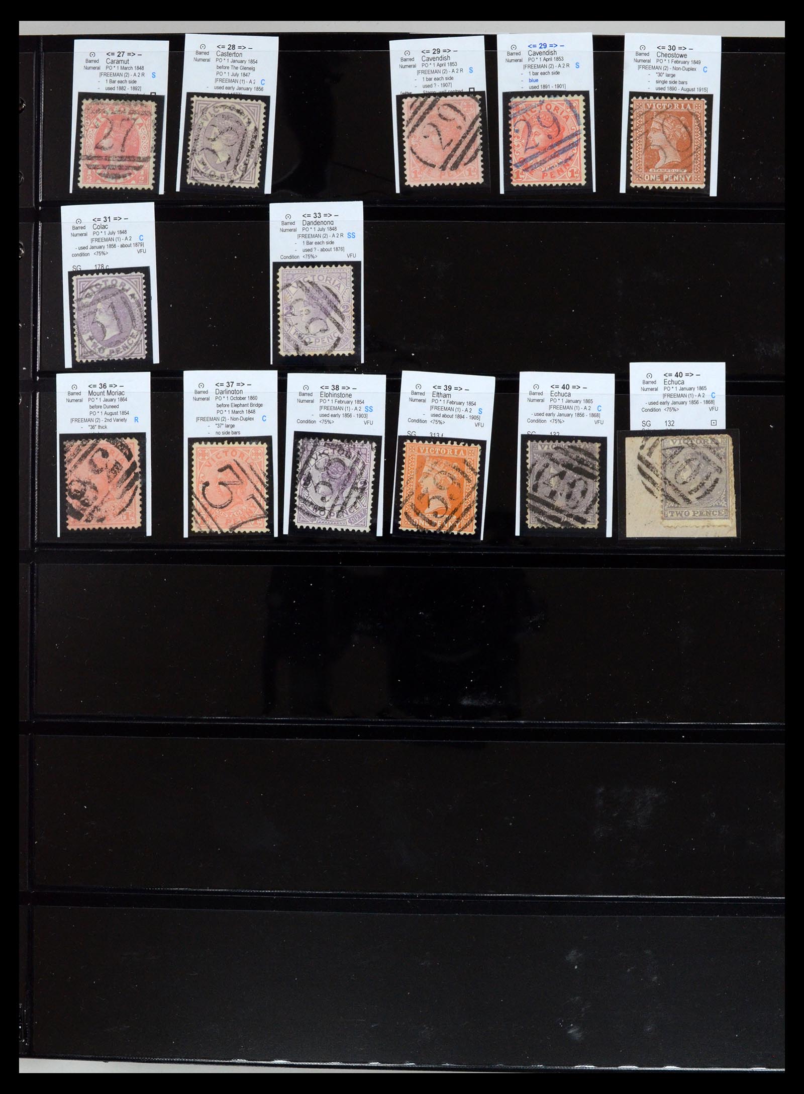36567 009 - Postzegelverzameling 36567 Victoria stempel verzameling 1850-1912.