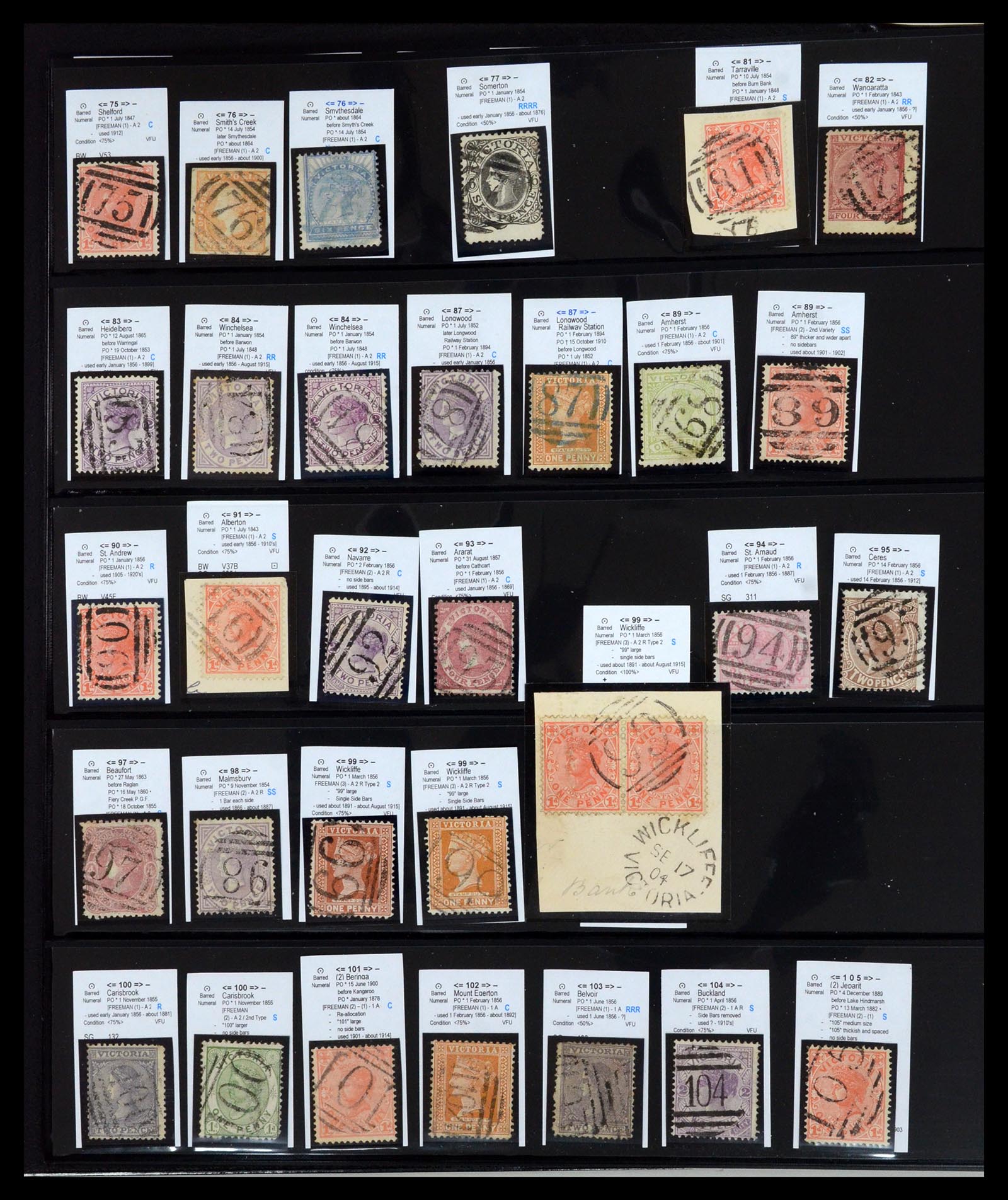 36567 011 - Postzegelverzameling 36567 Victoria stempel verzameling 1850-1912.