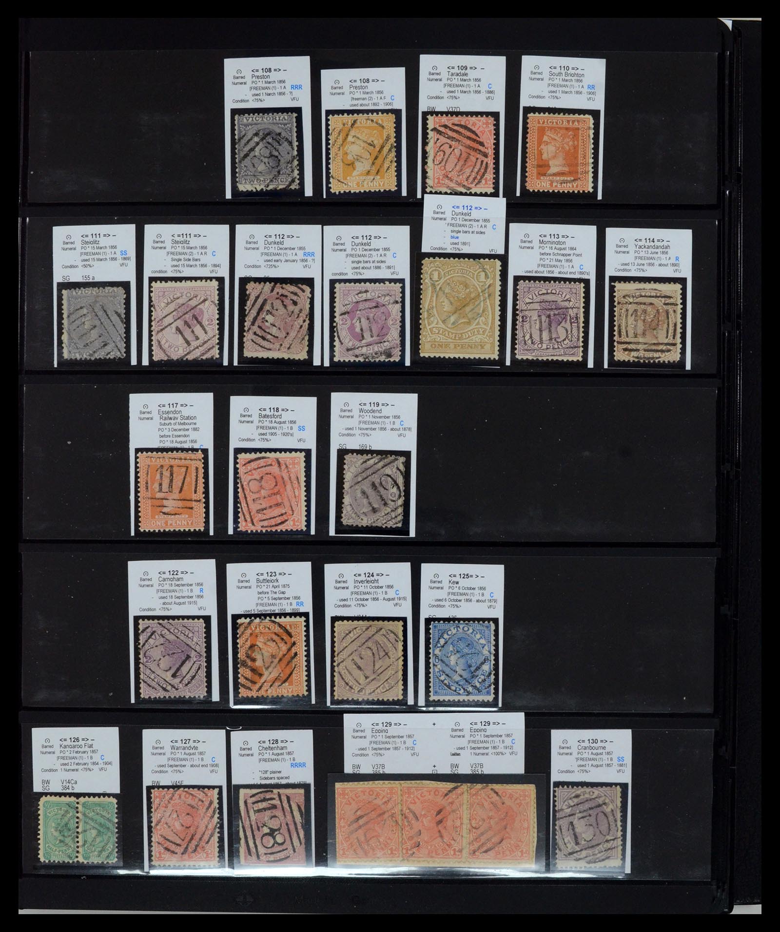 36567 012 - Postzegelverzameling 36567 Victoria stempel verzameling 1850-1912.