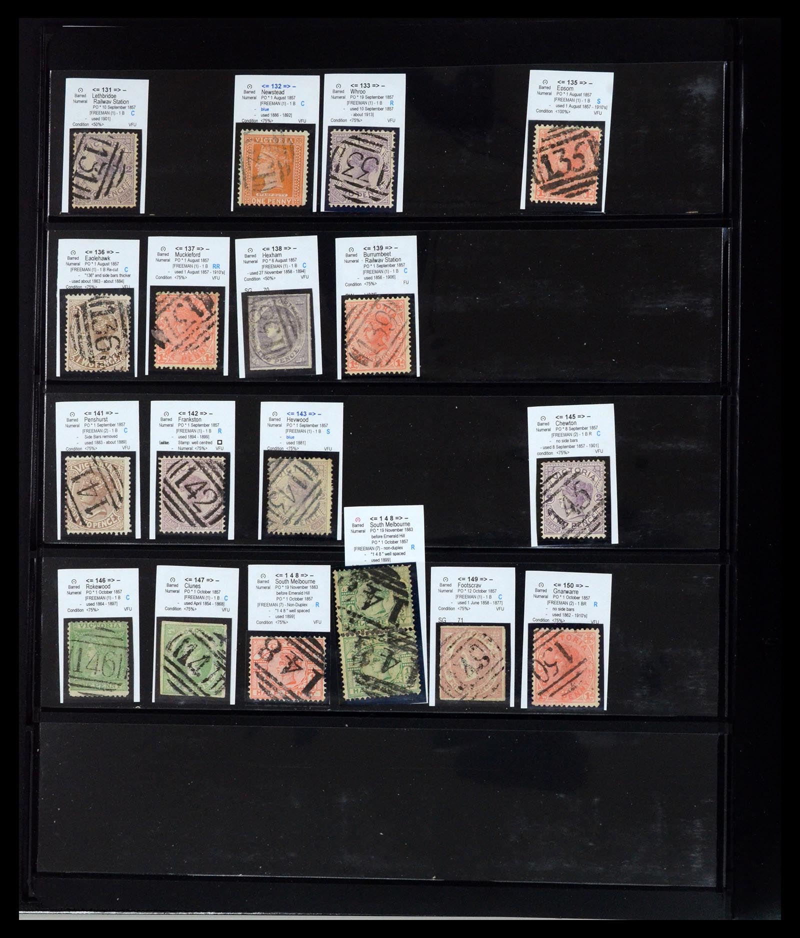 36567 013 - Postzegelverzameling 36567 Victoria stempel verzameling 1850-1912.