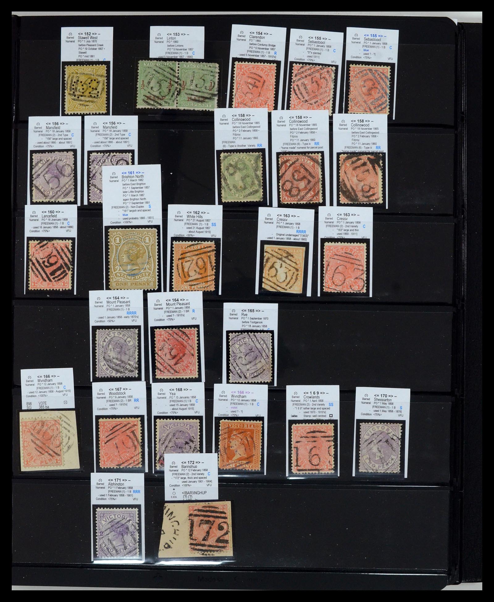 36567 014 - Postzegelverzameling 36567 Victoria stempel verzameling 1850-1912.