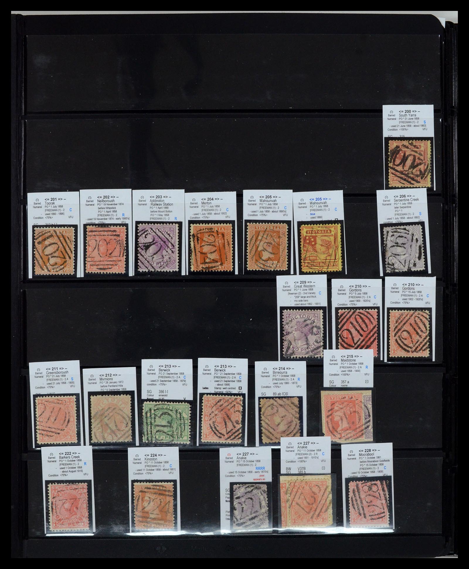 36567 016 - Postzegelverzameling 36567 Victoria stempel verzameling 1850-1912.