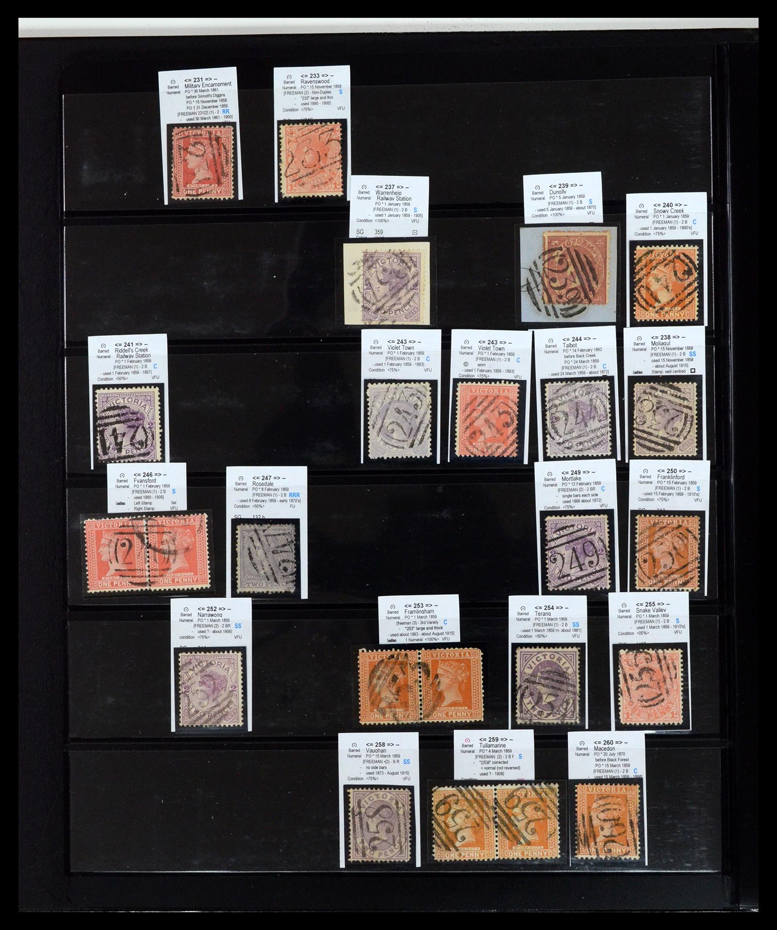 36567 017 - Postzegelverzameling 36567 Victoria stempel verzameling 1850-1912.