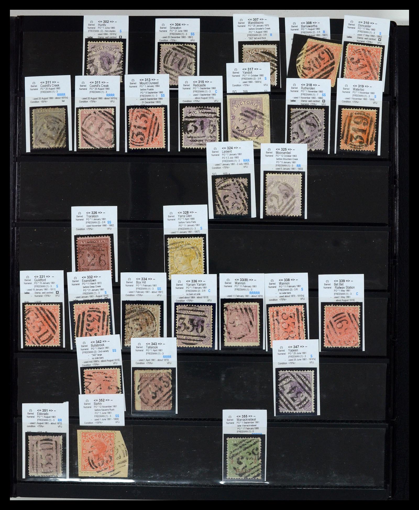 36567 020 - Postzegelverzameling 36567 Victoria stempel verzameling 1850-1912.