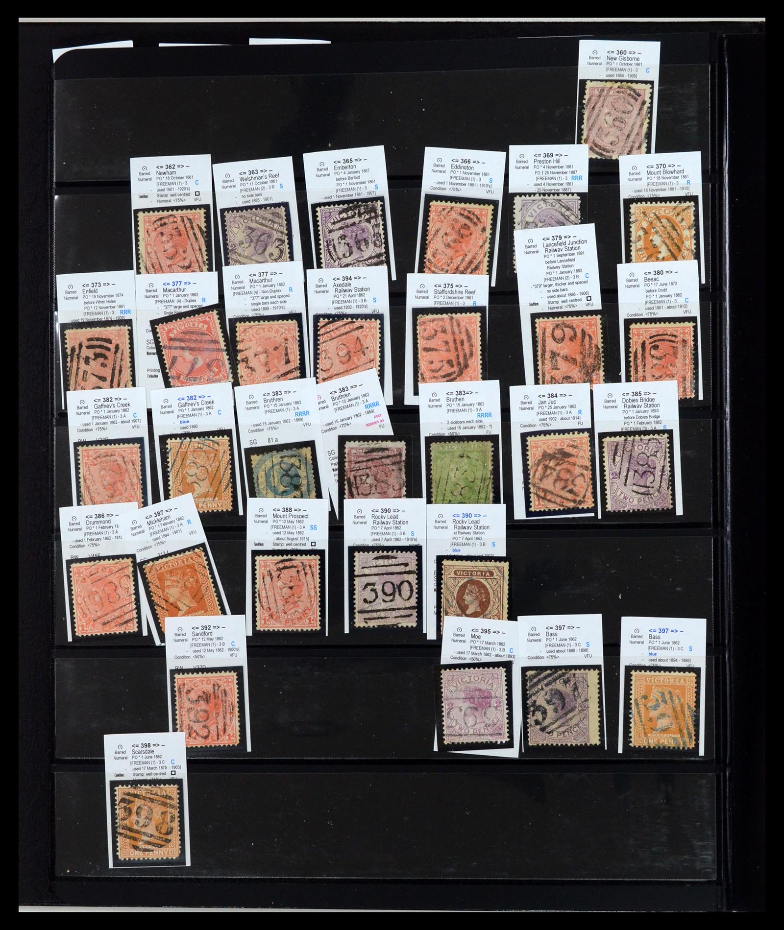 36567 021 - Postzegelverzameling 36567 Victoria stempel verzameling 1850-1912.