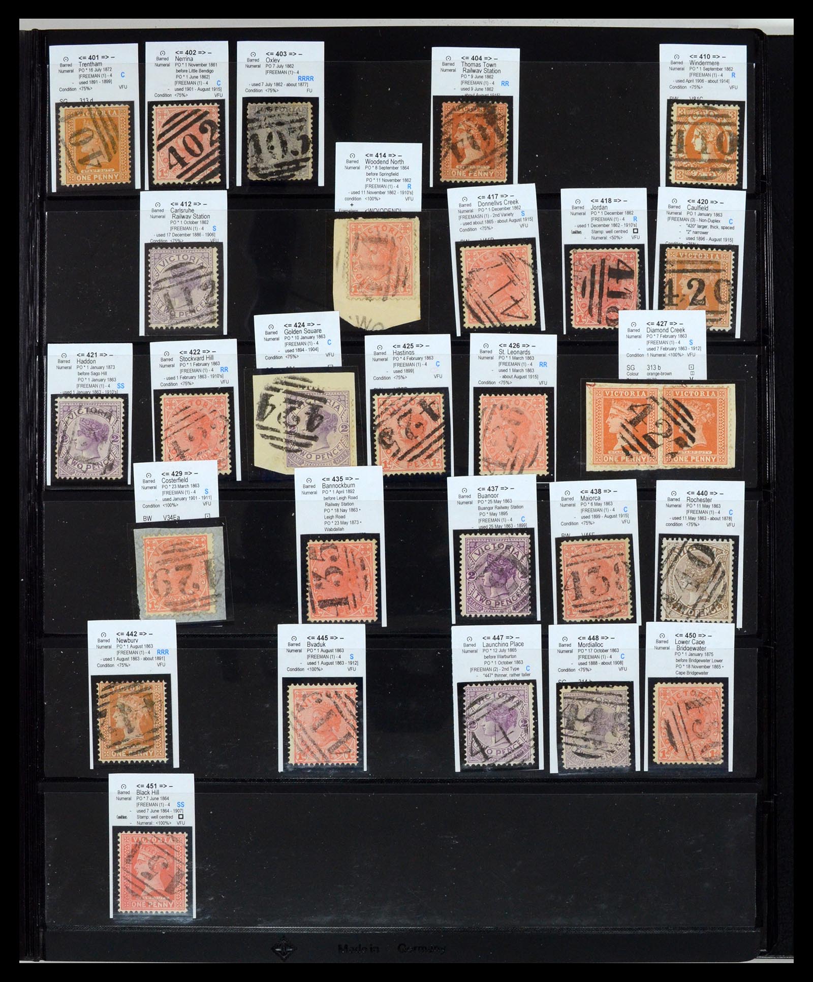 36567 022 - Postzegelverzameling 36567 Victoria stempel verzameling 1850-1912.