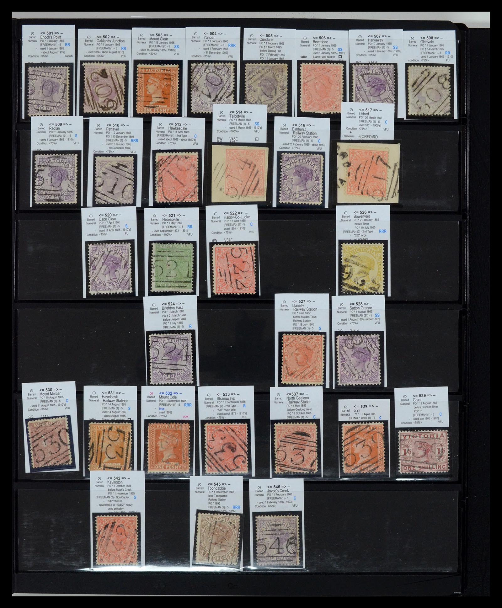 36567 024 - Postzegelverzameling 36567 Victoria stempel verzameling 1850-1912.