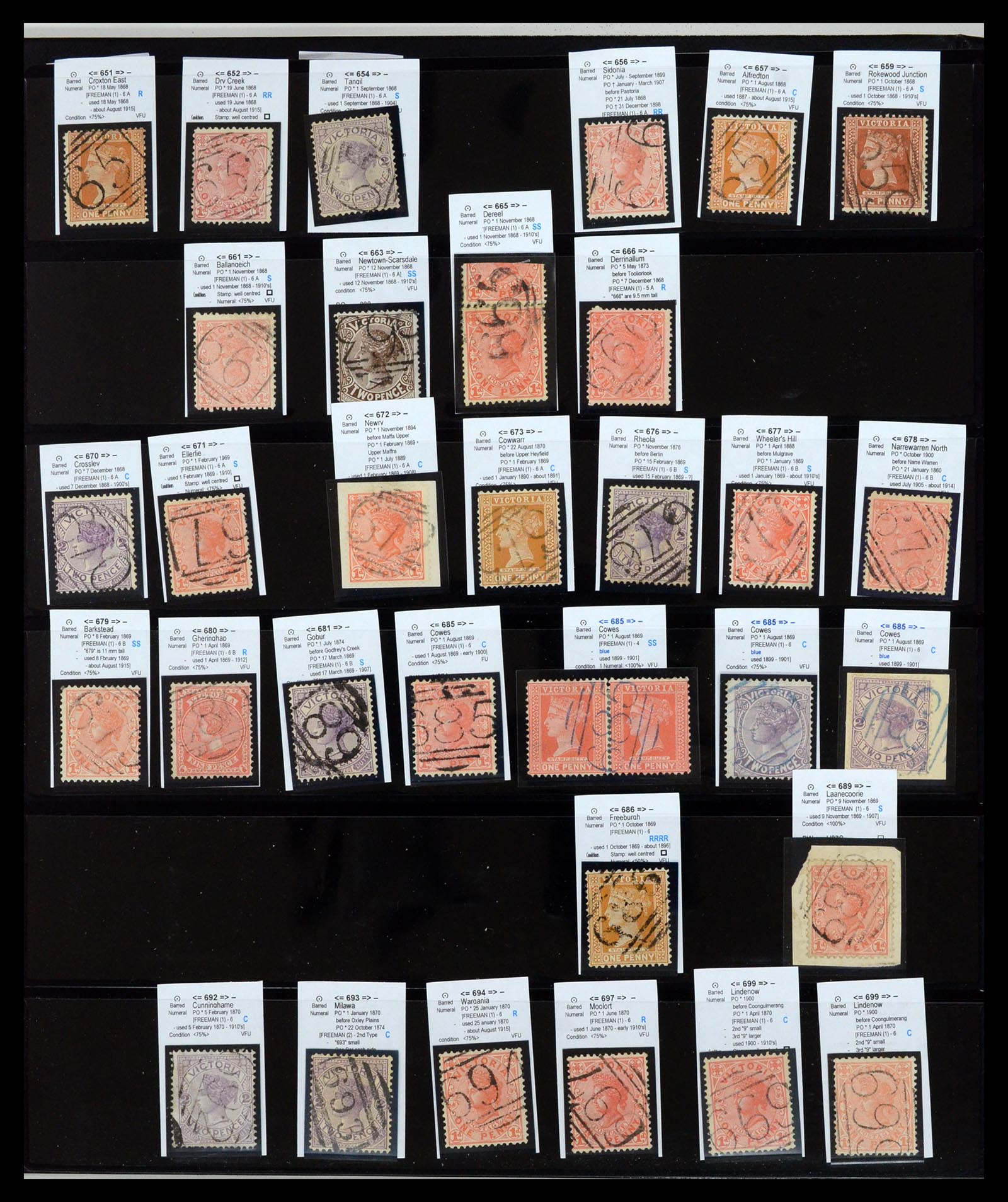 36567 027 - Postzegelverzameling 36567 Victoria stempel verzameling 1850-1912.