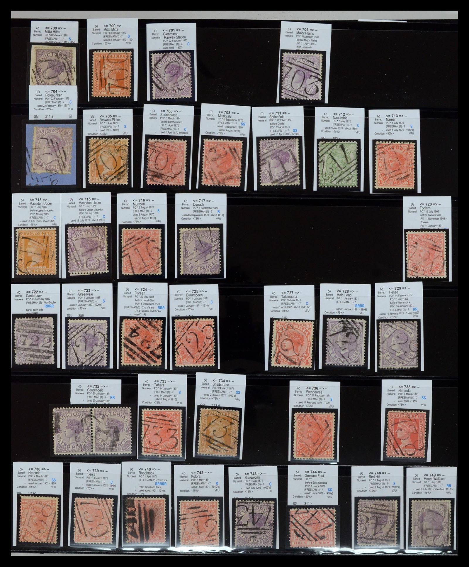 36567 028 - Postzegelverzameling 36567 Victoria stempel verzameling 1850-1912.