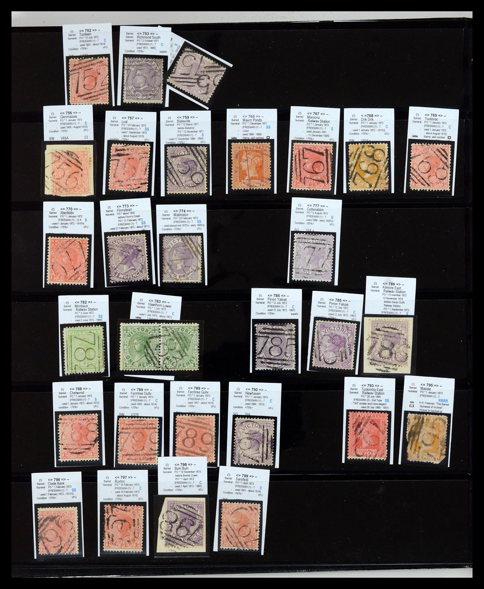 36567 029 - Postzegelverzameling 36567 Victoria stempel verzameling 1850-1912.
