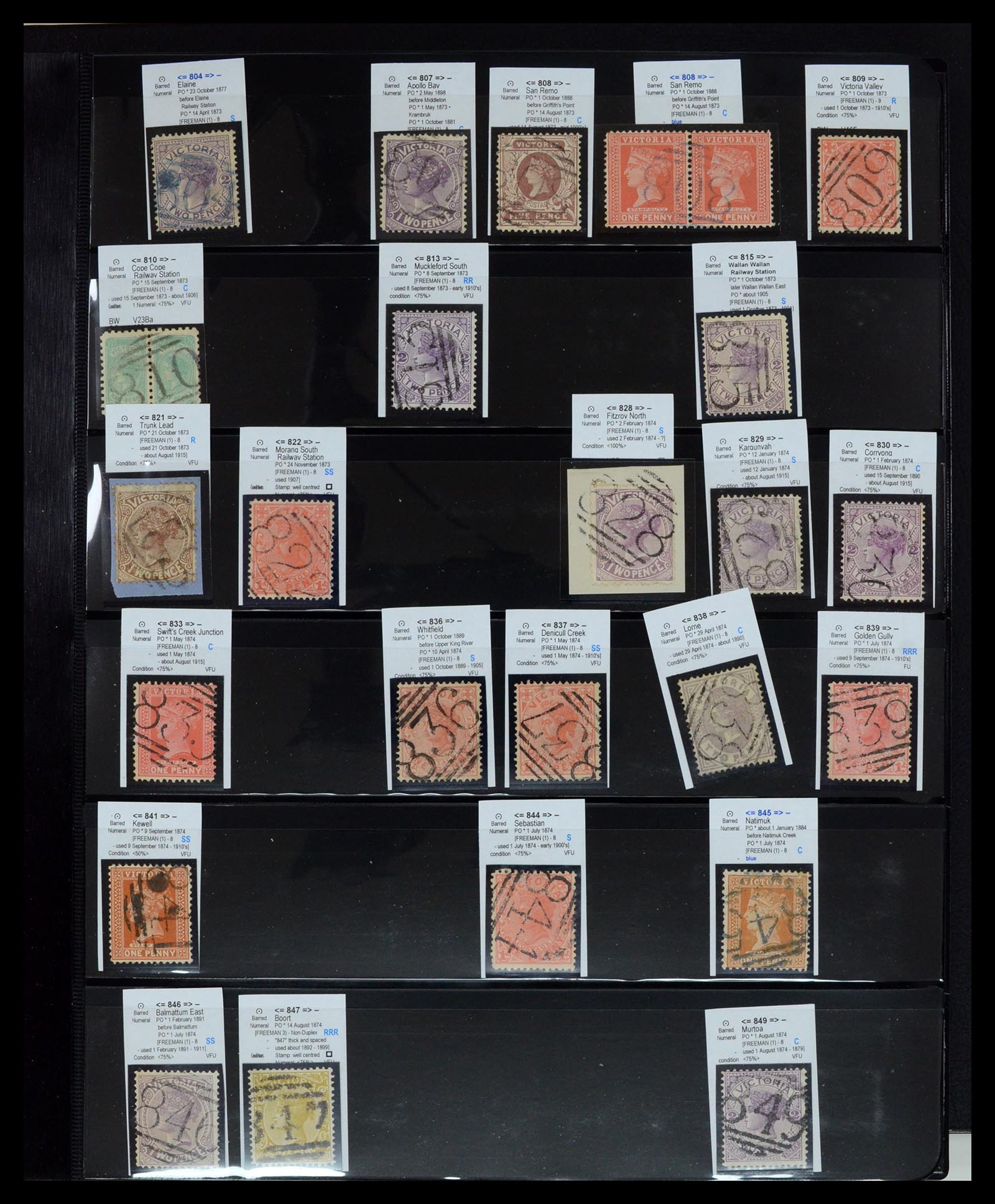 36567 030 - Postzegelverzameling 36567 Victoria stempel verzameling 1850-1912.