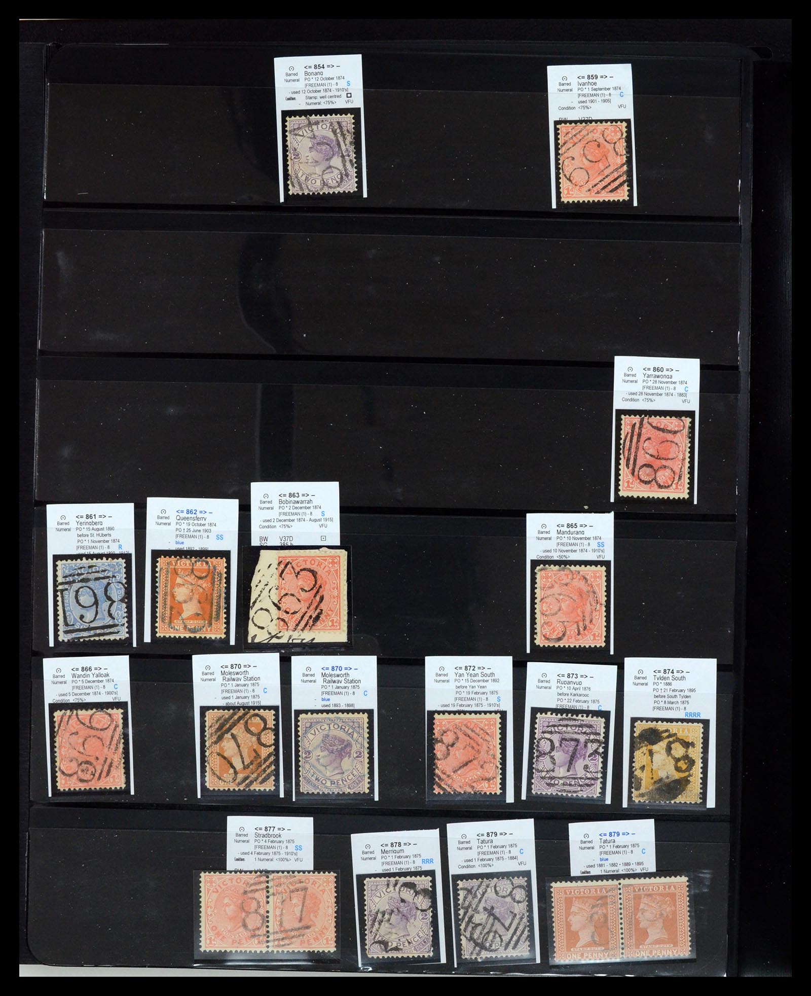 36567 031 - Postzegelverzameling 36567 Victoria stempel verzameling 1850-1912.