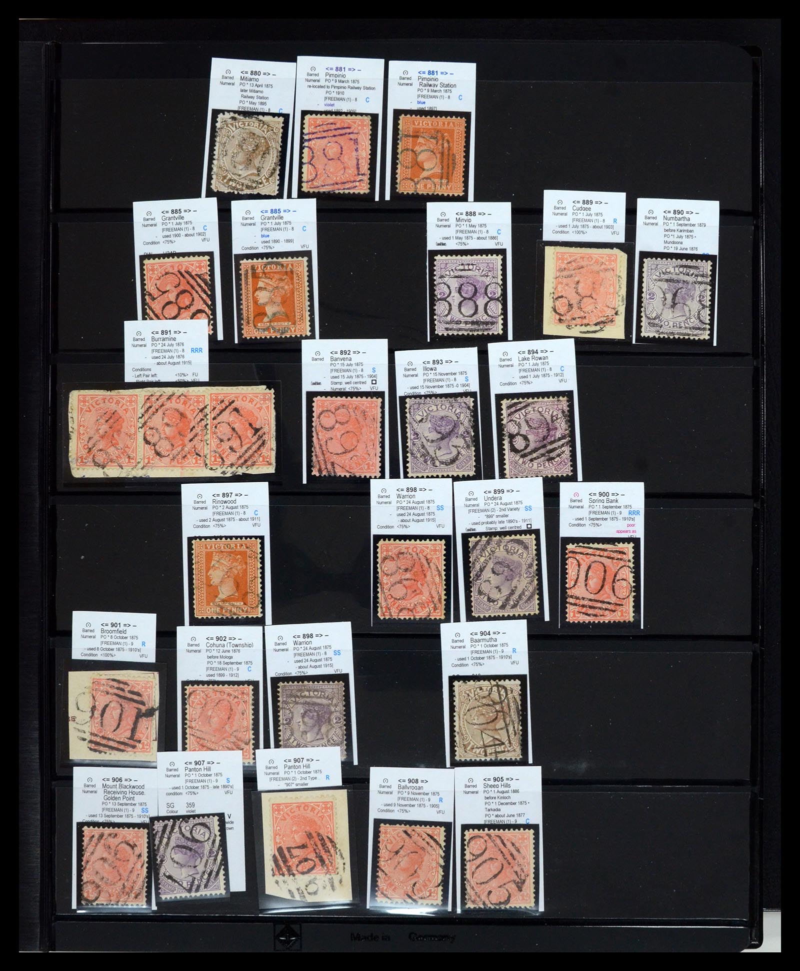 36567 032 - Postzegelverzameling 36567 Victoria stempel verzameling 1850-1912.