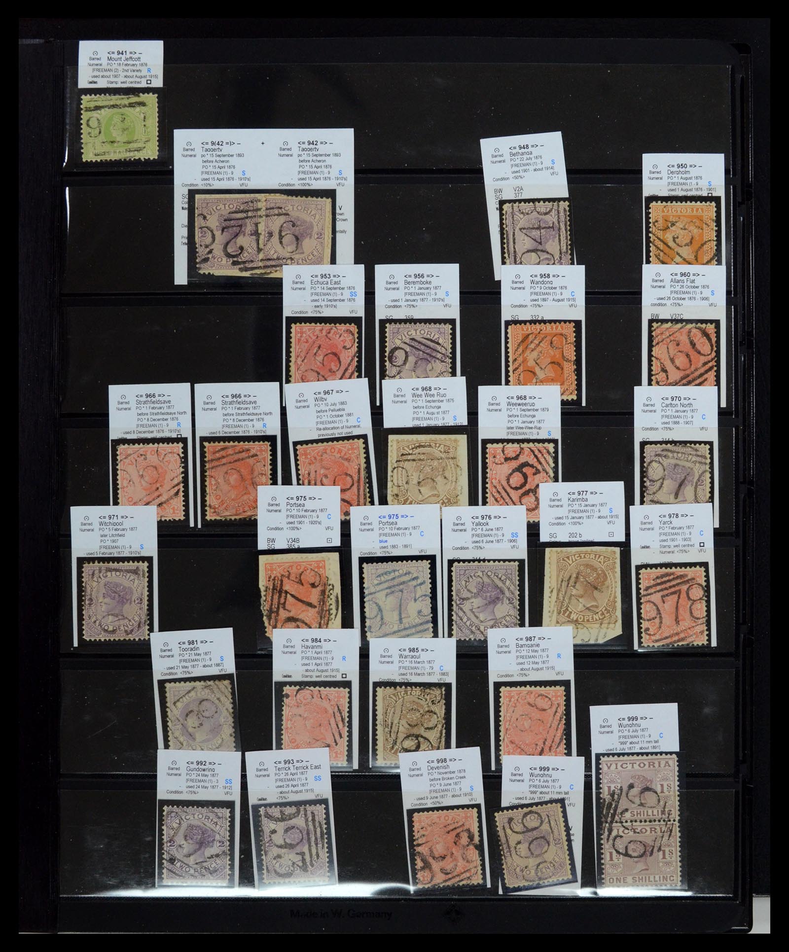 36567 034 - Postzegelverzameling 36567 Victoria stempel verzameling 1850-1912.