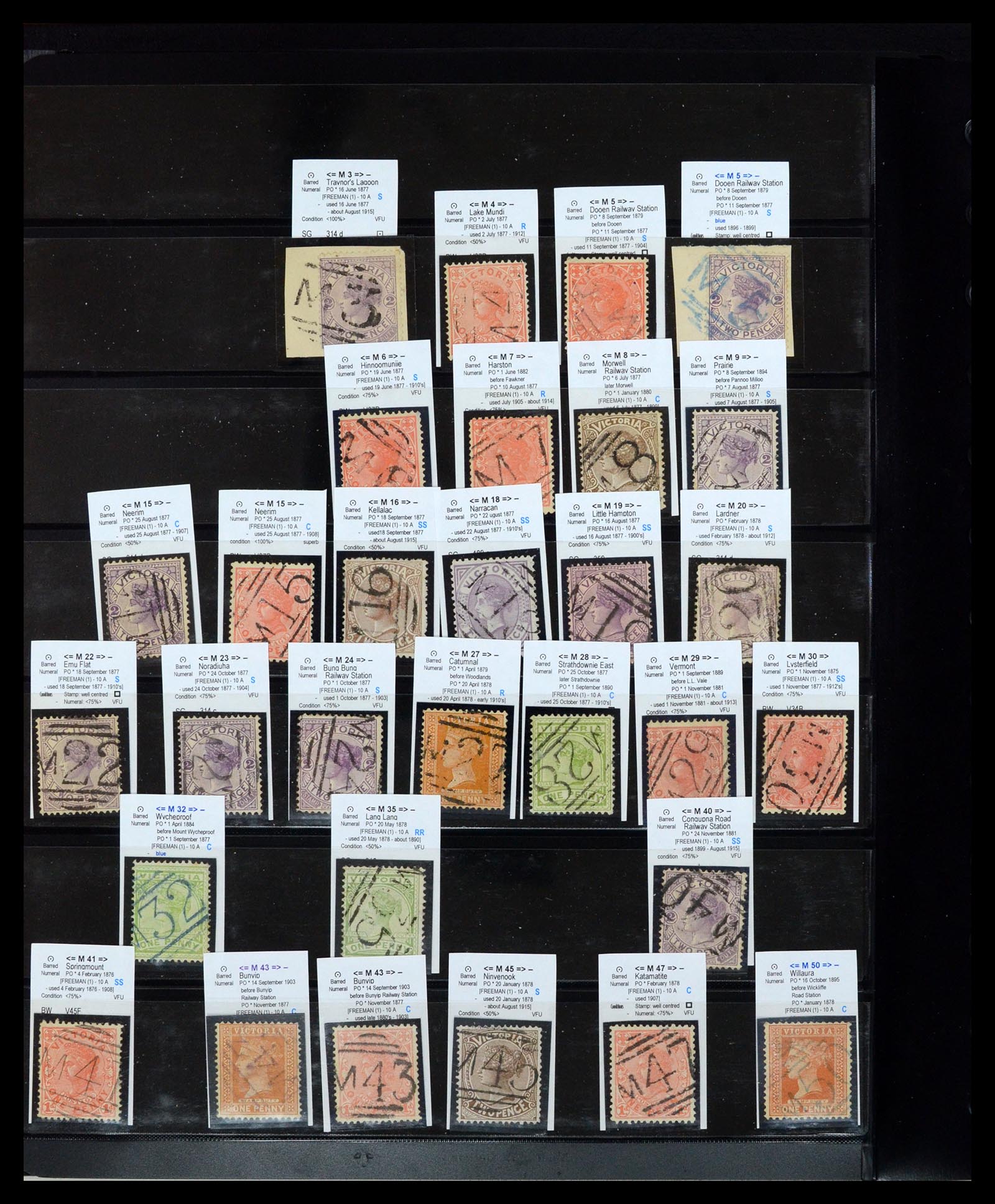 36567 035 - Postzegelverzameling 36567 Victoria stempel verzameling 1850-1912.