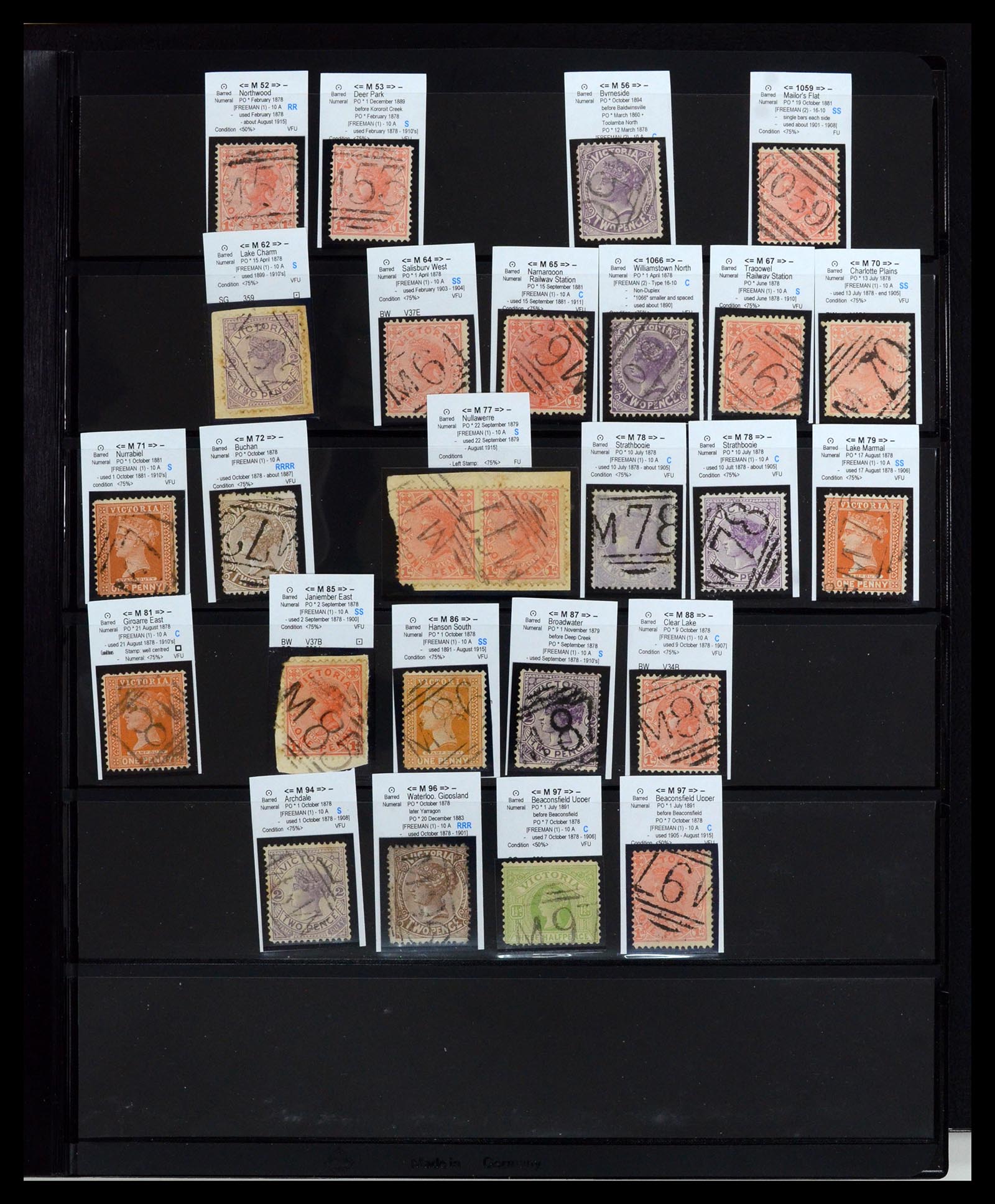 36567 036 - Postzegelverzameling 36567 Victoria stempel verzameling 1850-1912.