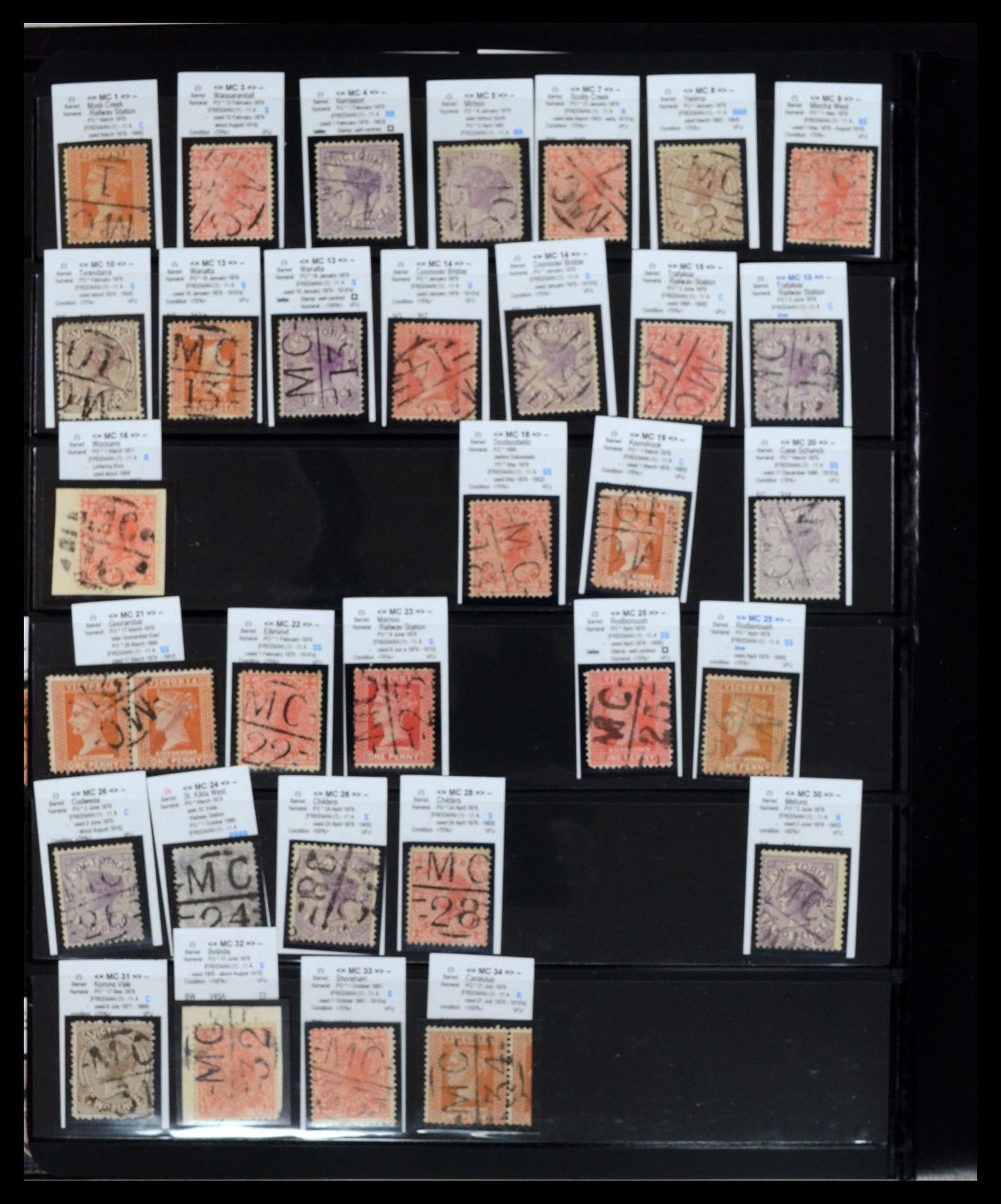 36567 037 - Postzegelverzameling 36567 Victoria stempel verzameling 1850-1912.