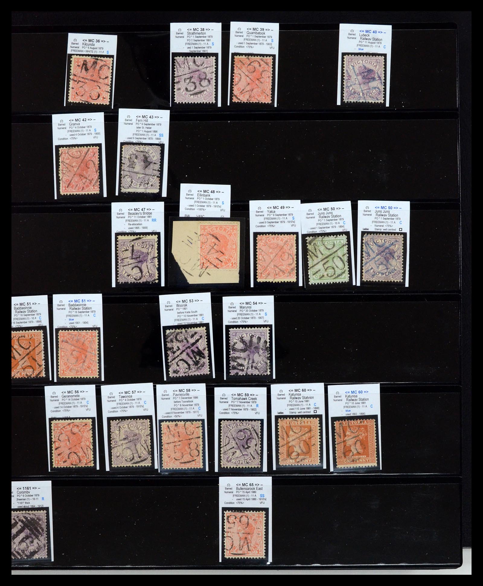 36567 038 - Postzegelverzameling 36567 Victoria stempel verzameling 1850-1912.