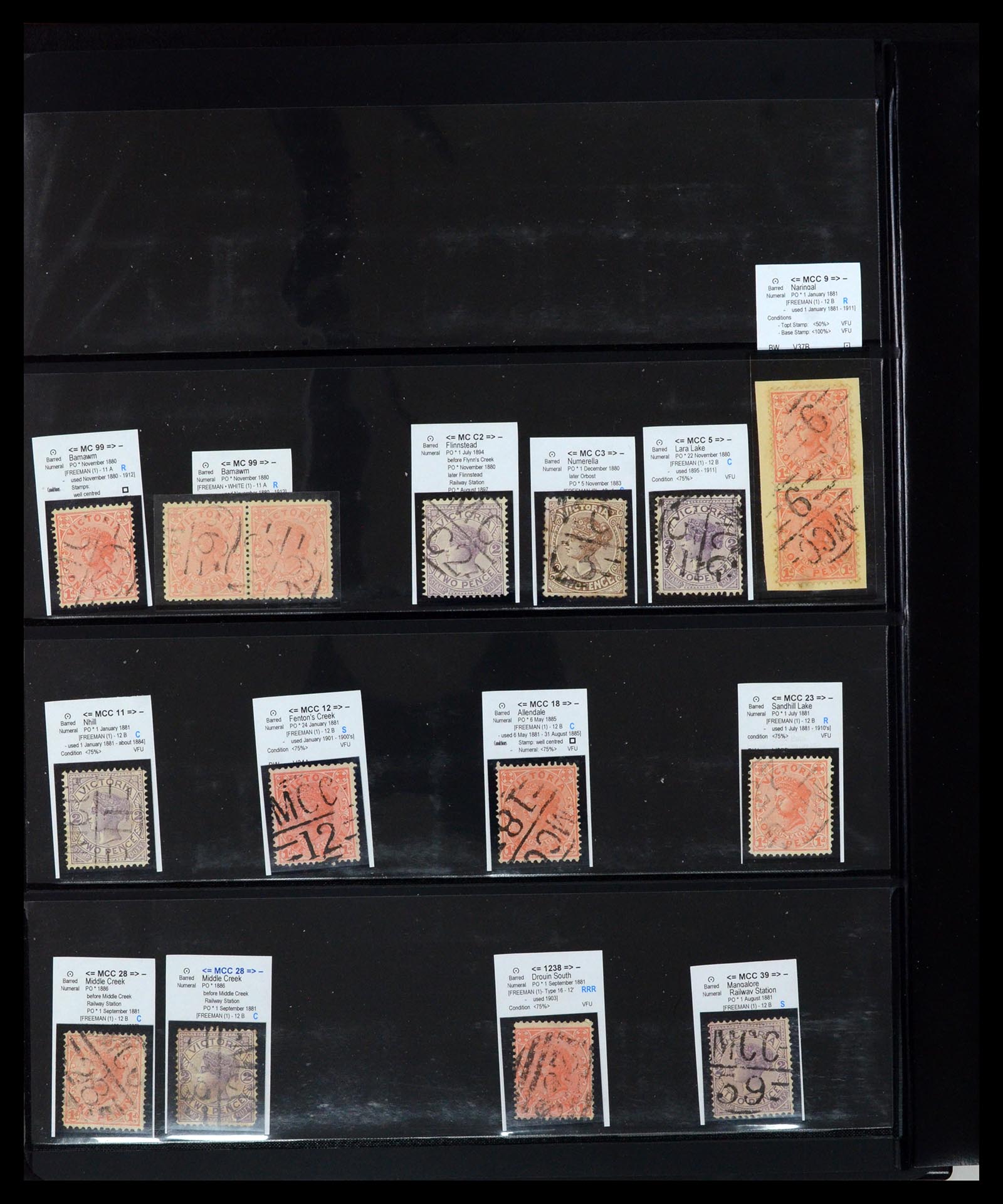 36567 040 - Postzegelverzameling 36567 Victoria stempel verzameling 1850-1912.