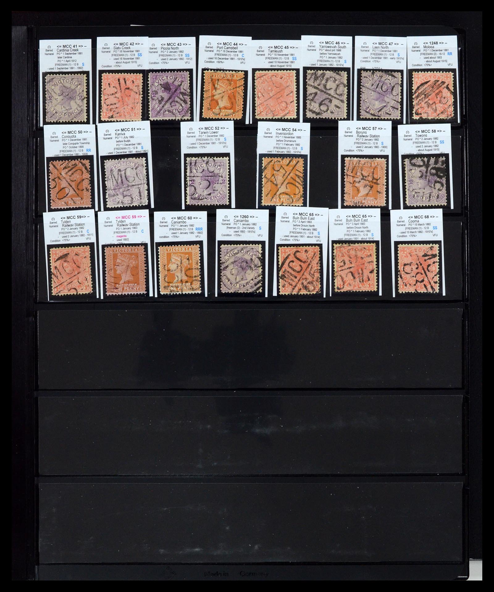 36567 041 - Postzegelverzameling 36567 Victoria stempel verzameling 1850-1912.