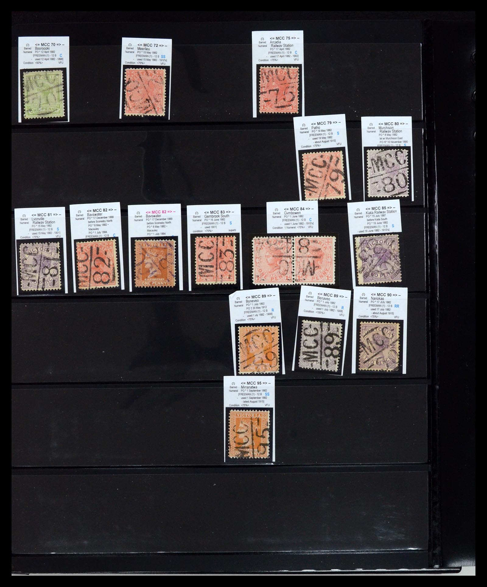 36567 042 - Postzegelverzameling 36567 Victoria stempel verzameling 1850-1912.
