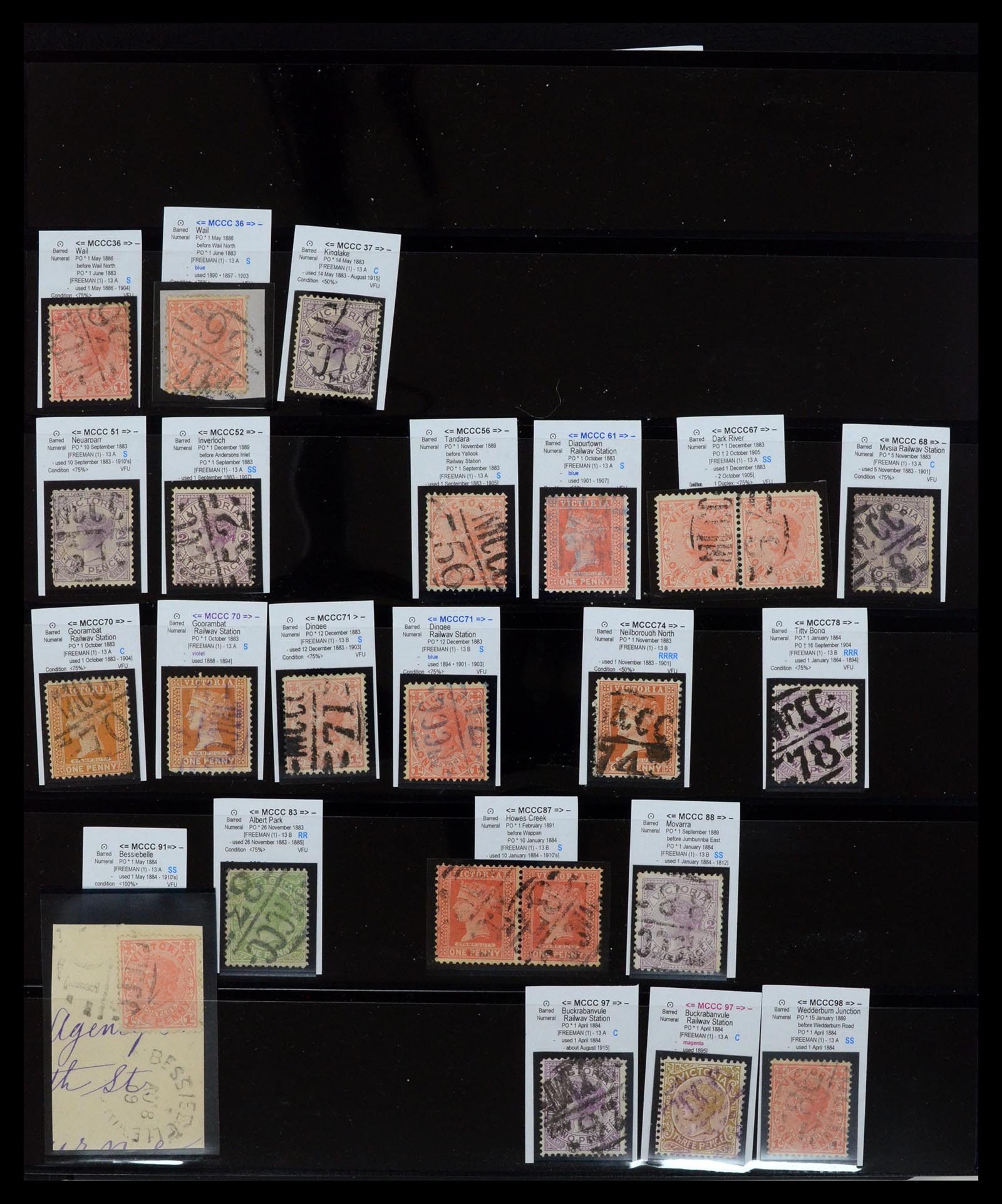36567 044 - Postzegelverzameling 36567 Victoria stempel verzameling 1850-1912.