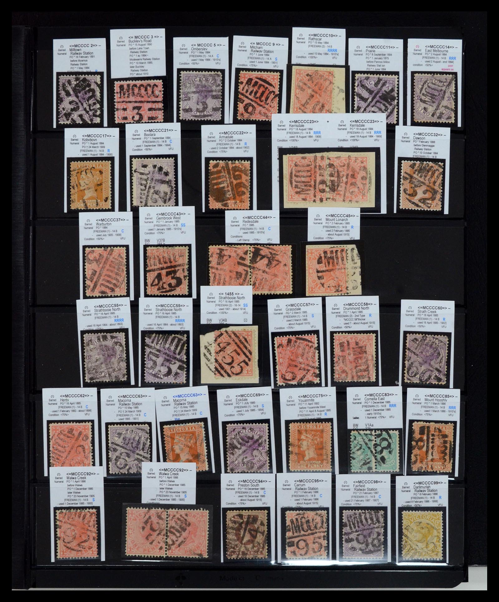 36567 045 - Postzegelverzameling 36567 Victoria stempel verzameling 1850-1912.