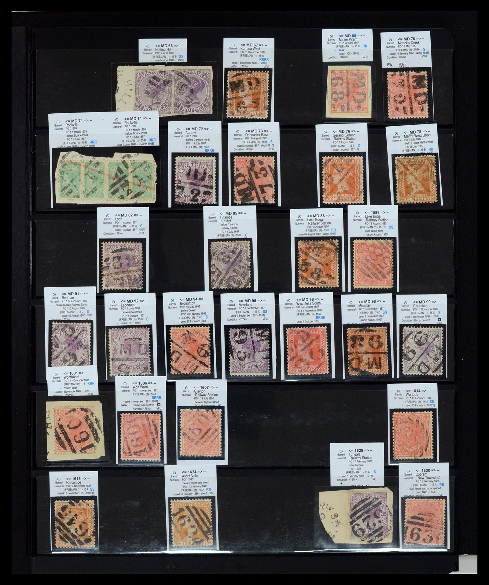 36567 047 - Postzegelverzameling 36567 Victoria stempel verzameling 1850-1912.