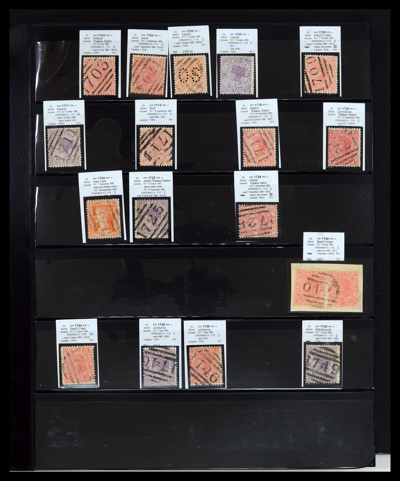 36567 049 - Postzegelverzameling 36567 Victoria stempel verzameling 1850-1912.