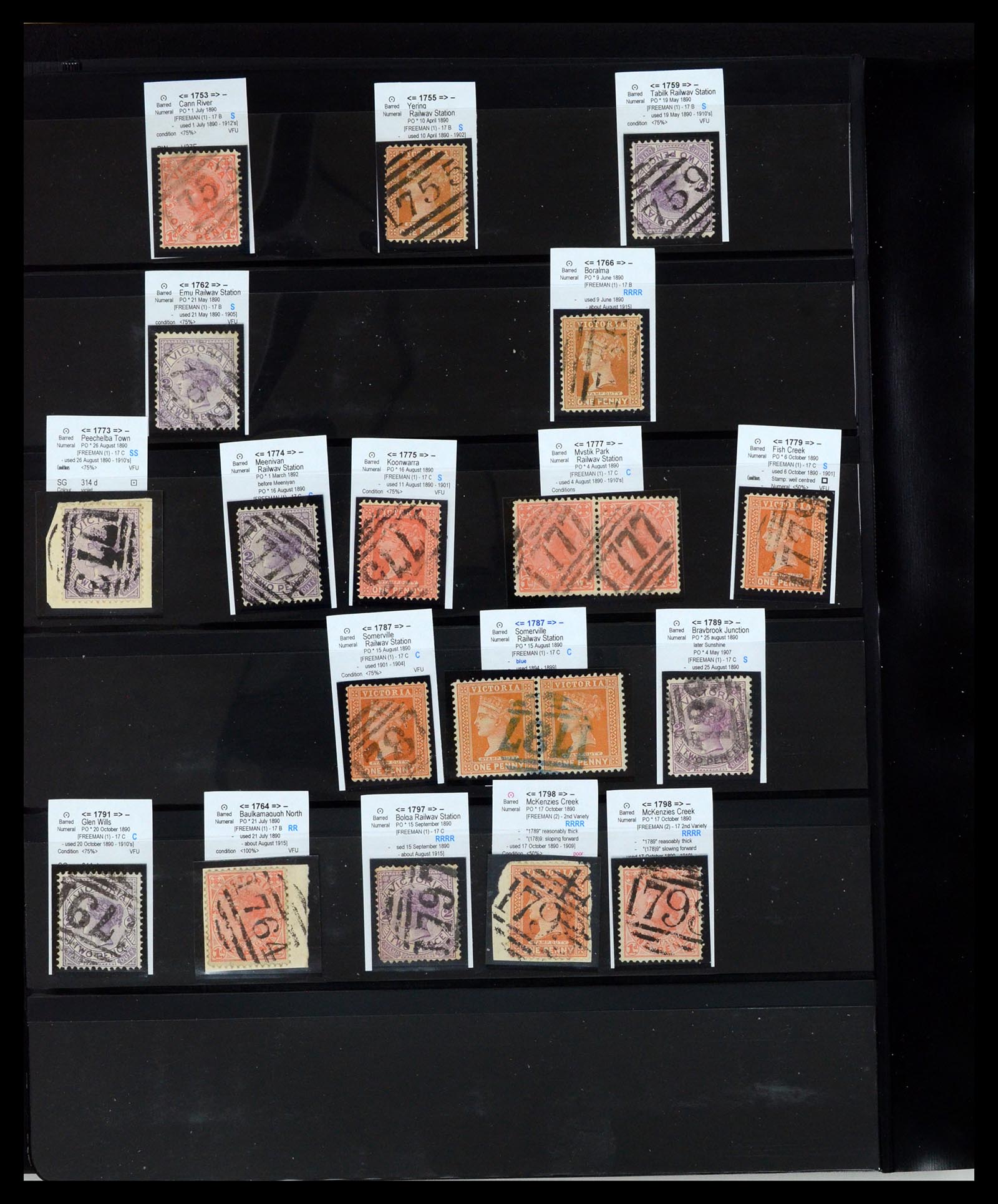 36567 050 - Postzegelverzameling 36567 Victoria stempel verzameling 1850-1912.