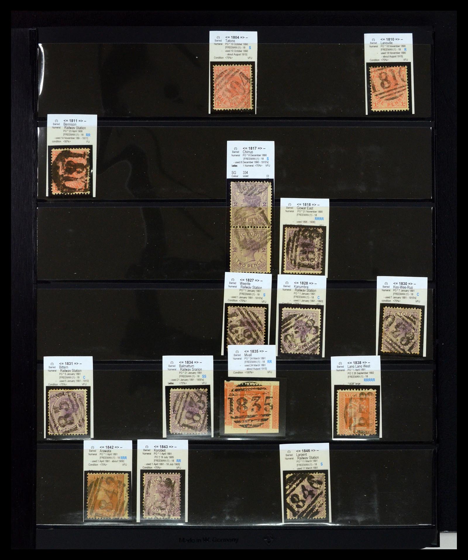 36567 051 - Postzegelverzameling 36567 Victoria stempel verzameling 1850-1912.