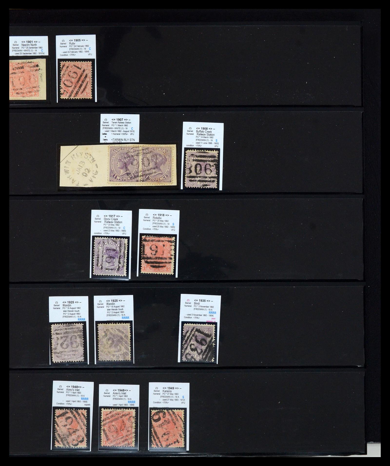 36567 053 - Postzegelverzameling 36567 Victoria stempel verzameling 1850-1912.