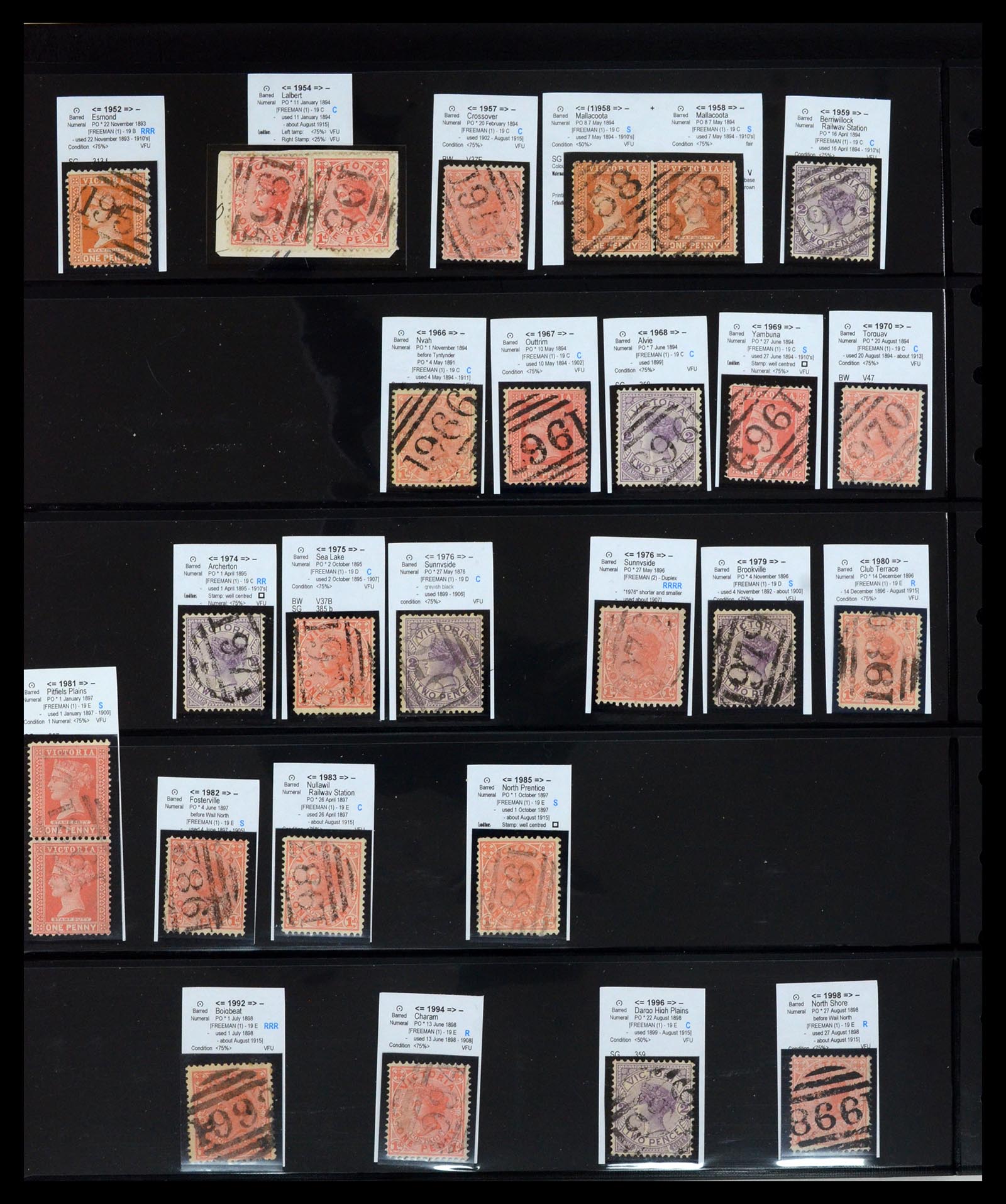 36567 054 - Postzegelverzameling 36567 Victoria stempel verzameling 1850-1912.
