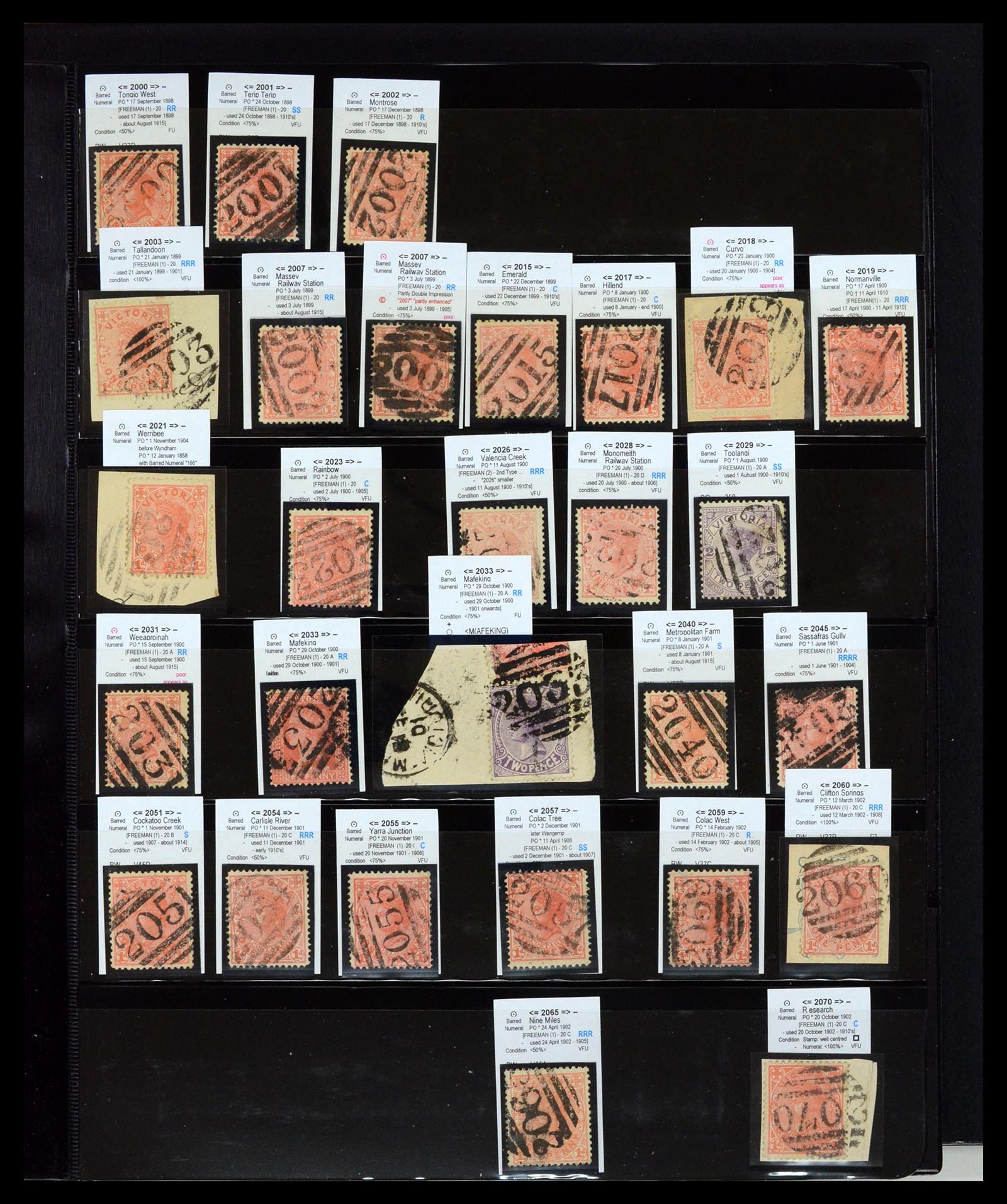 36567 055 - Postzegelverzameling 36567 Victoria stempel verzameling 1850-1912.