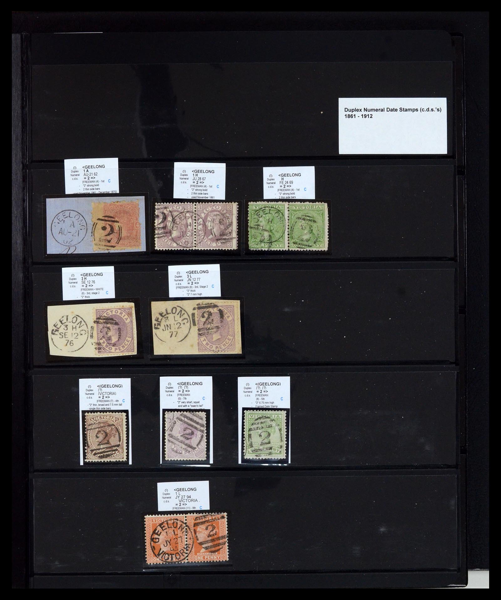 36567 057 - Postzegelverzameling 36567 Victoria stempel verzameling 1850-1912.