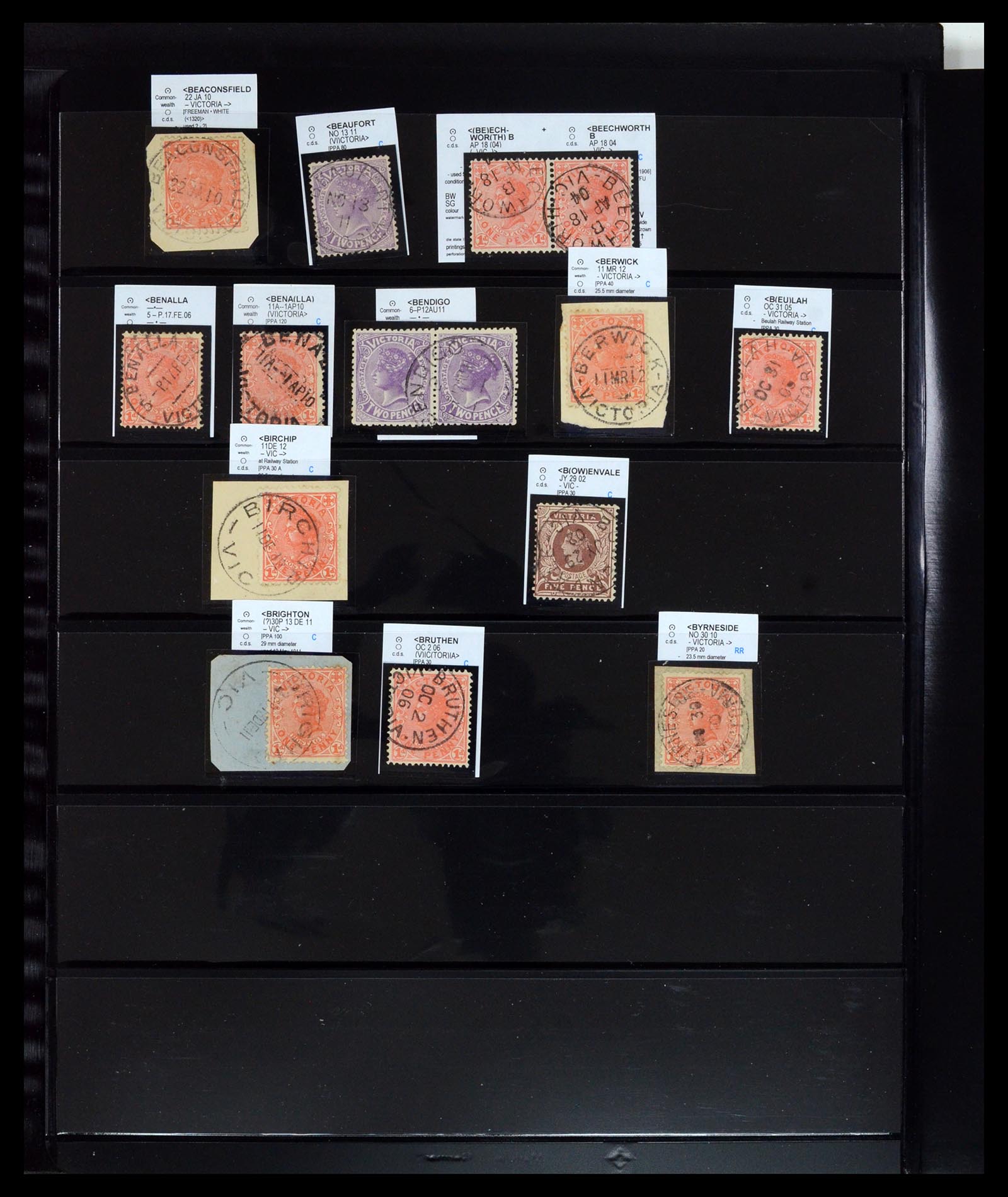36567 121 - Postzegelverzameling 36567 Victoria stempel verzameling 1850-1912.