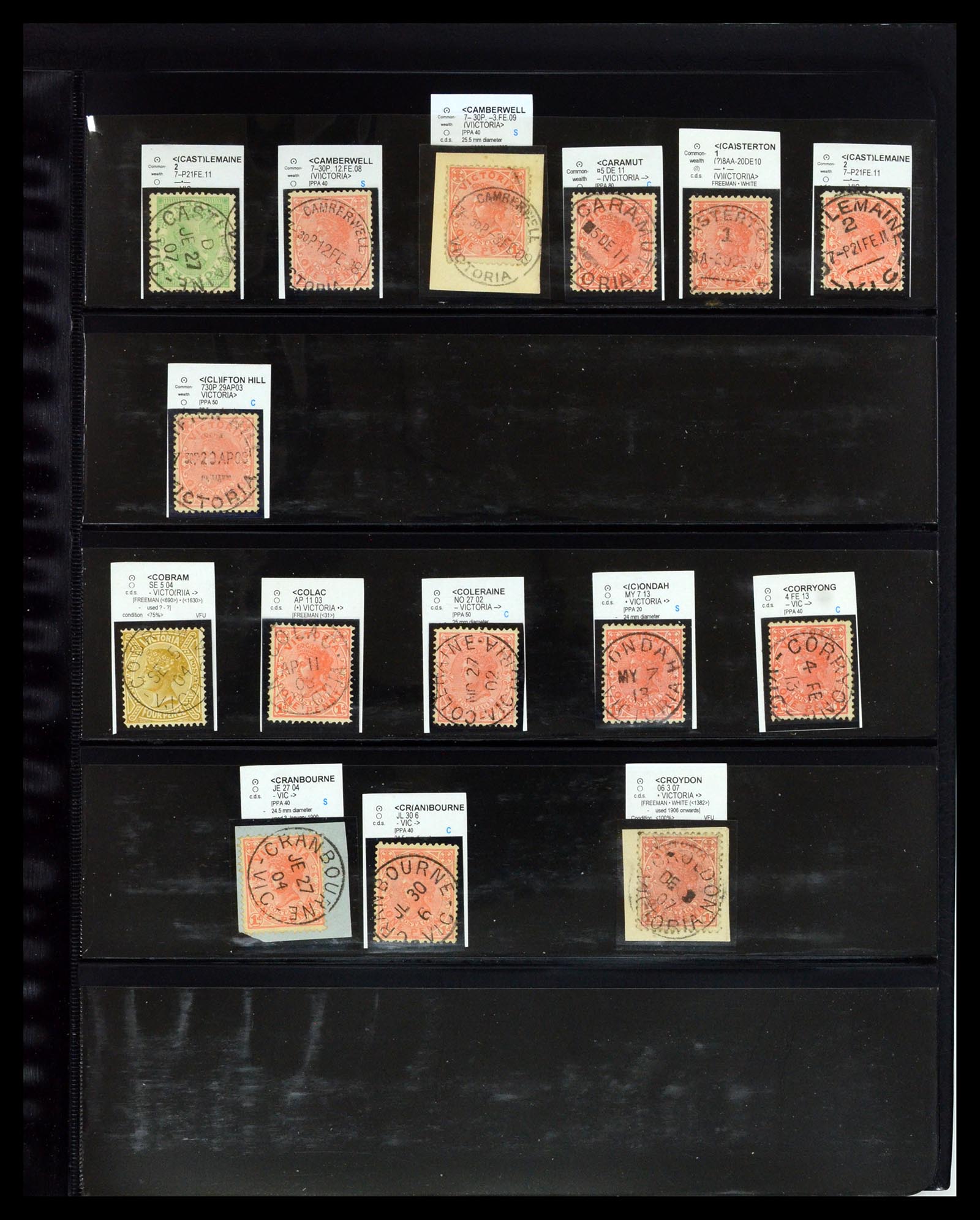 36567 122 - Postzegelverzameling 36567 Victoria stempel verzameling 1850-1912.