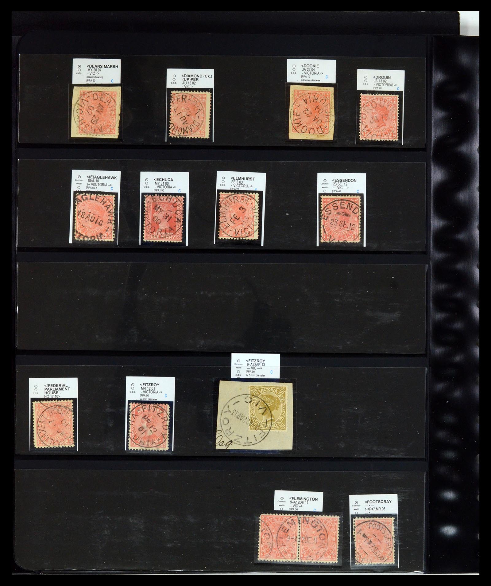 36567 123 - Postzegelverzameling 36567 Victoria stempel verzameling 1850-1912.