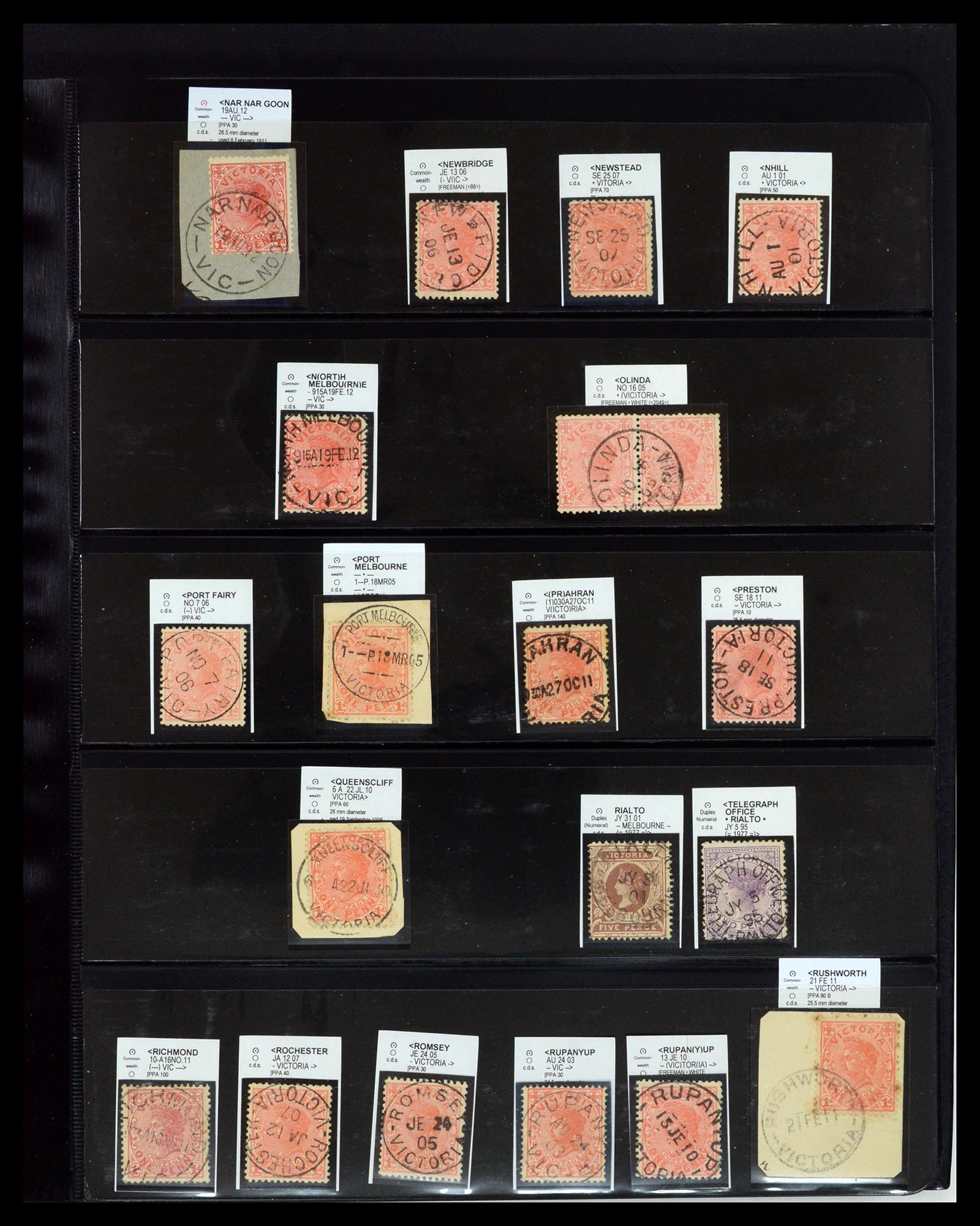 36567 126 - Postzegelverzameling 36567 Victoria stempel verzameling 1850-1912.