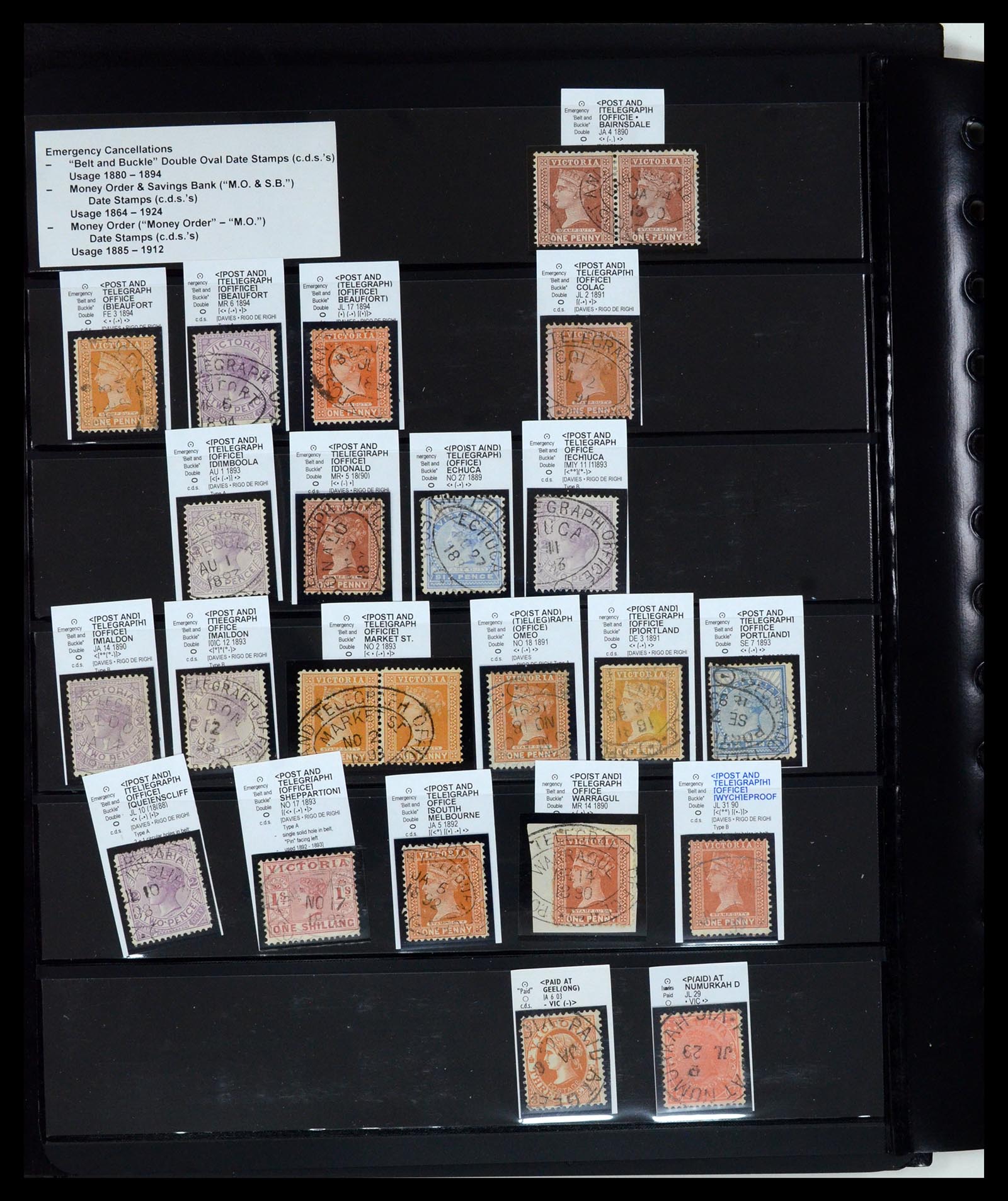 36567 129 - Postzegelverzameling 36567 Victoria stempel verzameling 1850-1912.