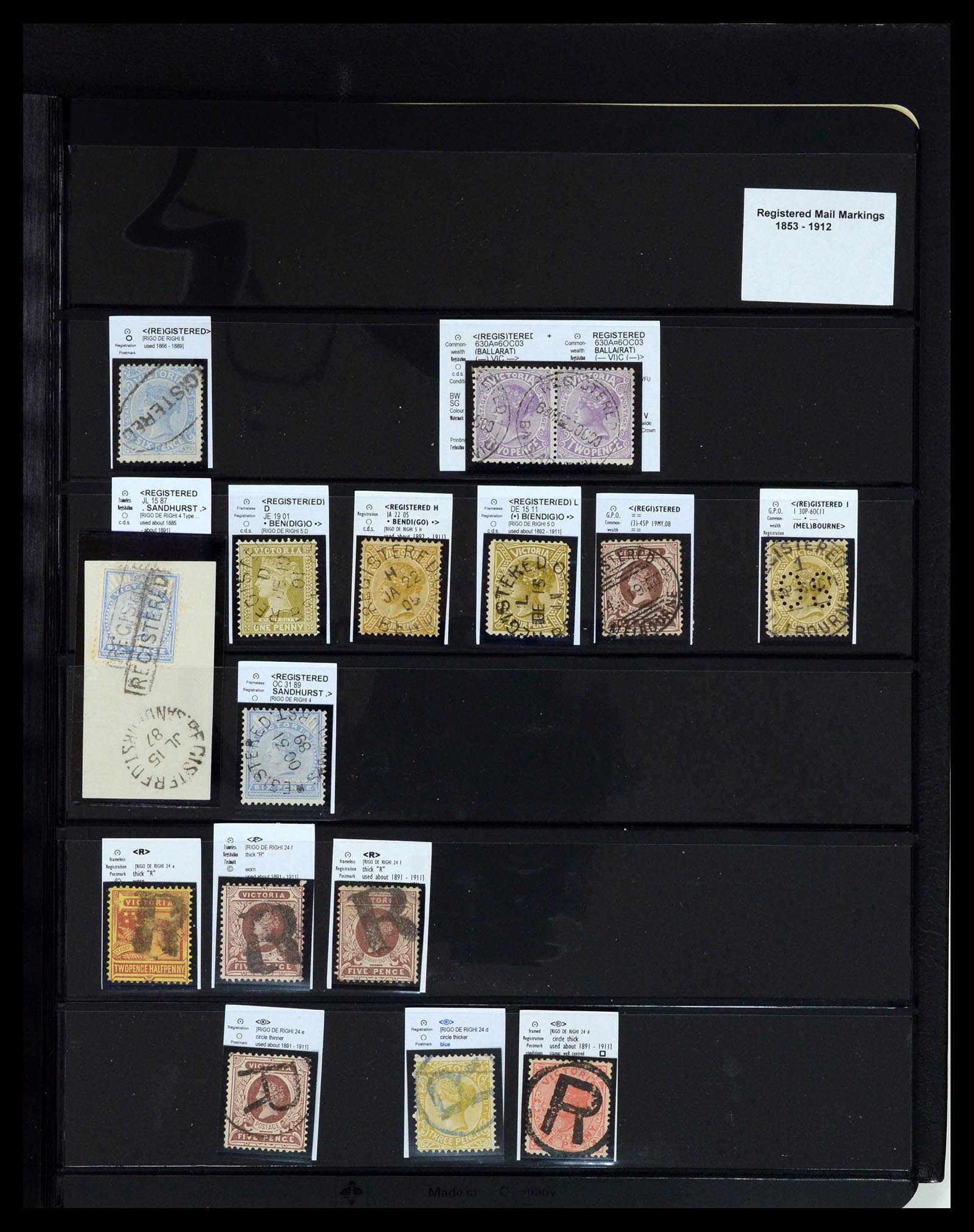 36567 136 - Postzegelverzameling 36567 Victoria stempel verzameling 1850-1912.