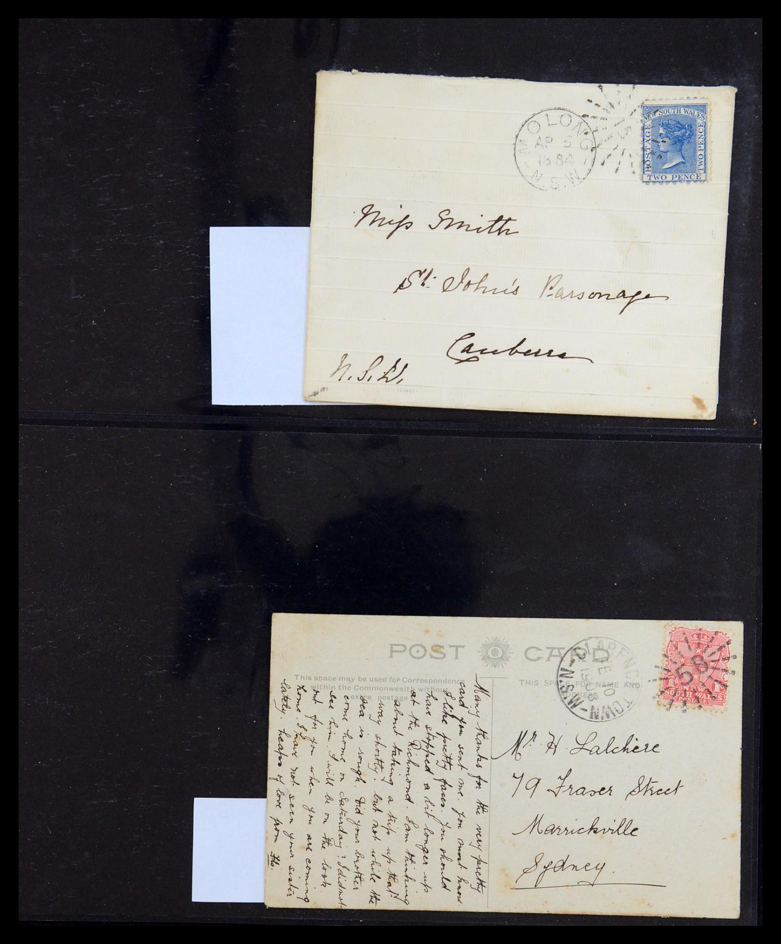 36569 001 - Postzegelverzameling 36569 Australische Staten brieven en kaarten 186