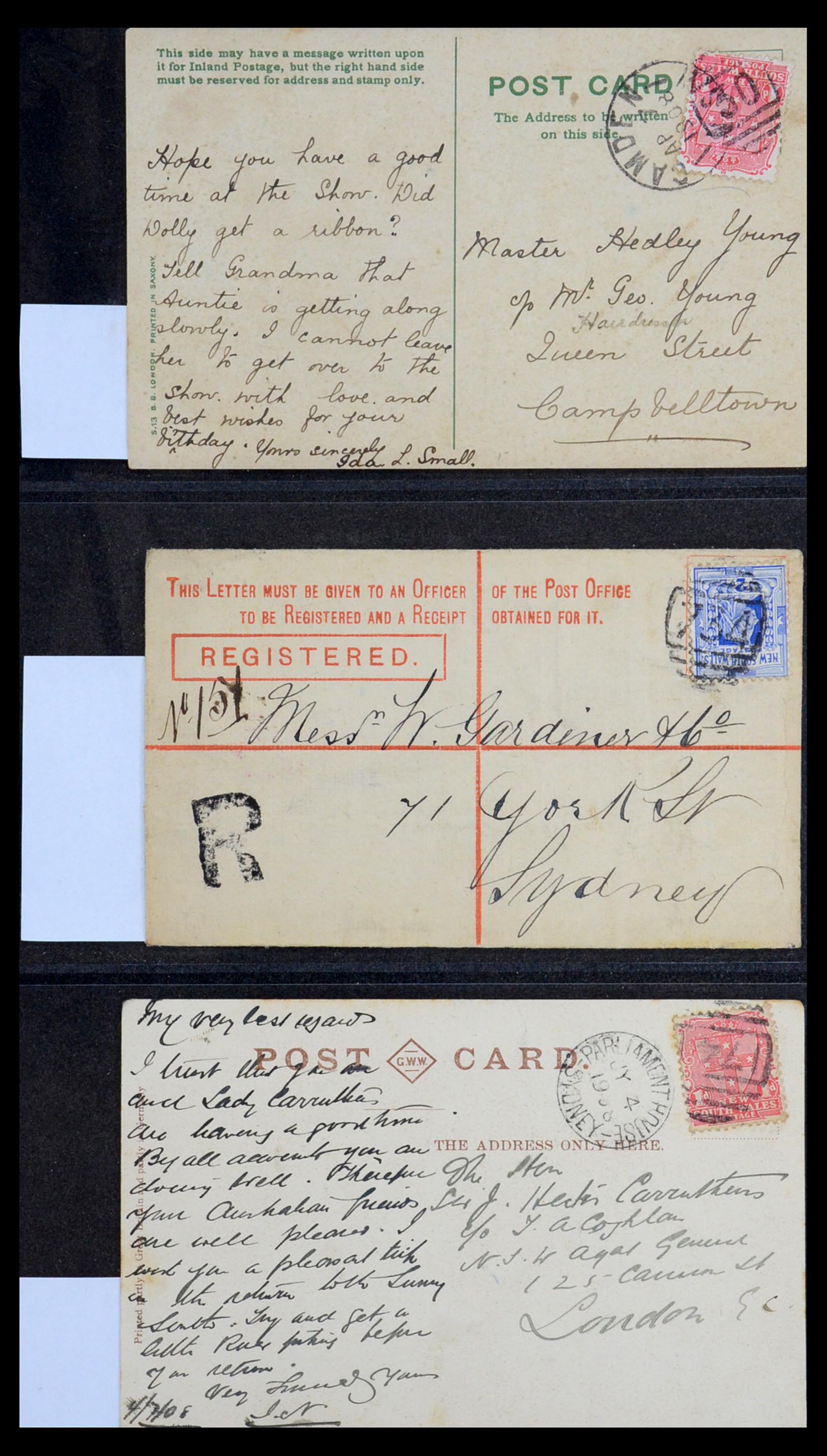 36569 005 - Postzegelverzameling 36569 Australische Staten brieven en kaarten 186